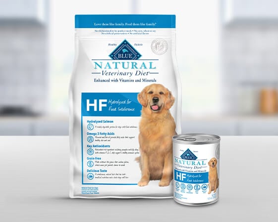 dry dog food bag and wet dog food can product image