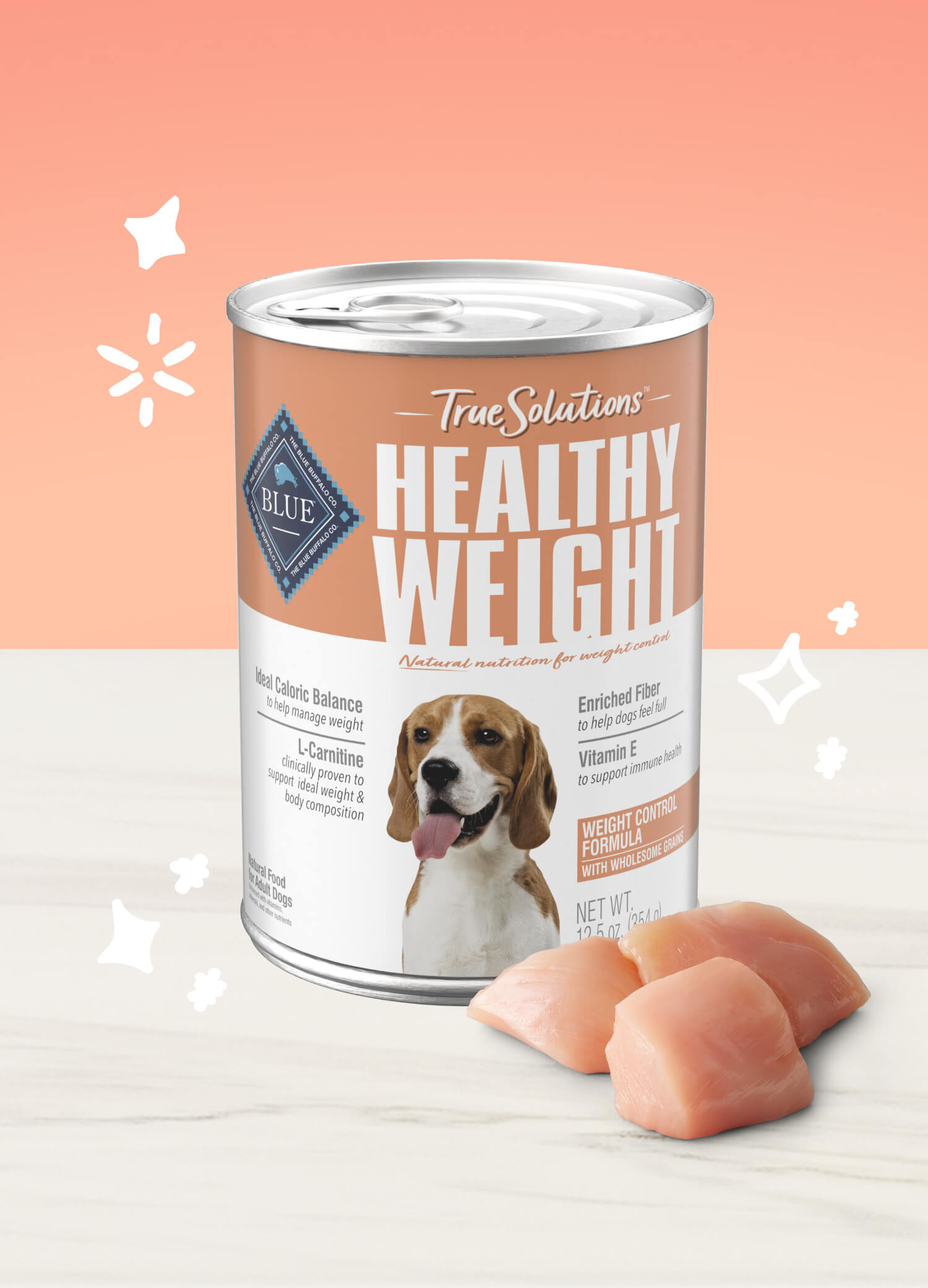 Blue true solutions healthy weight control dog wet food