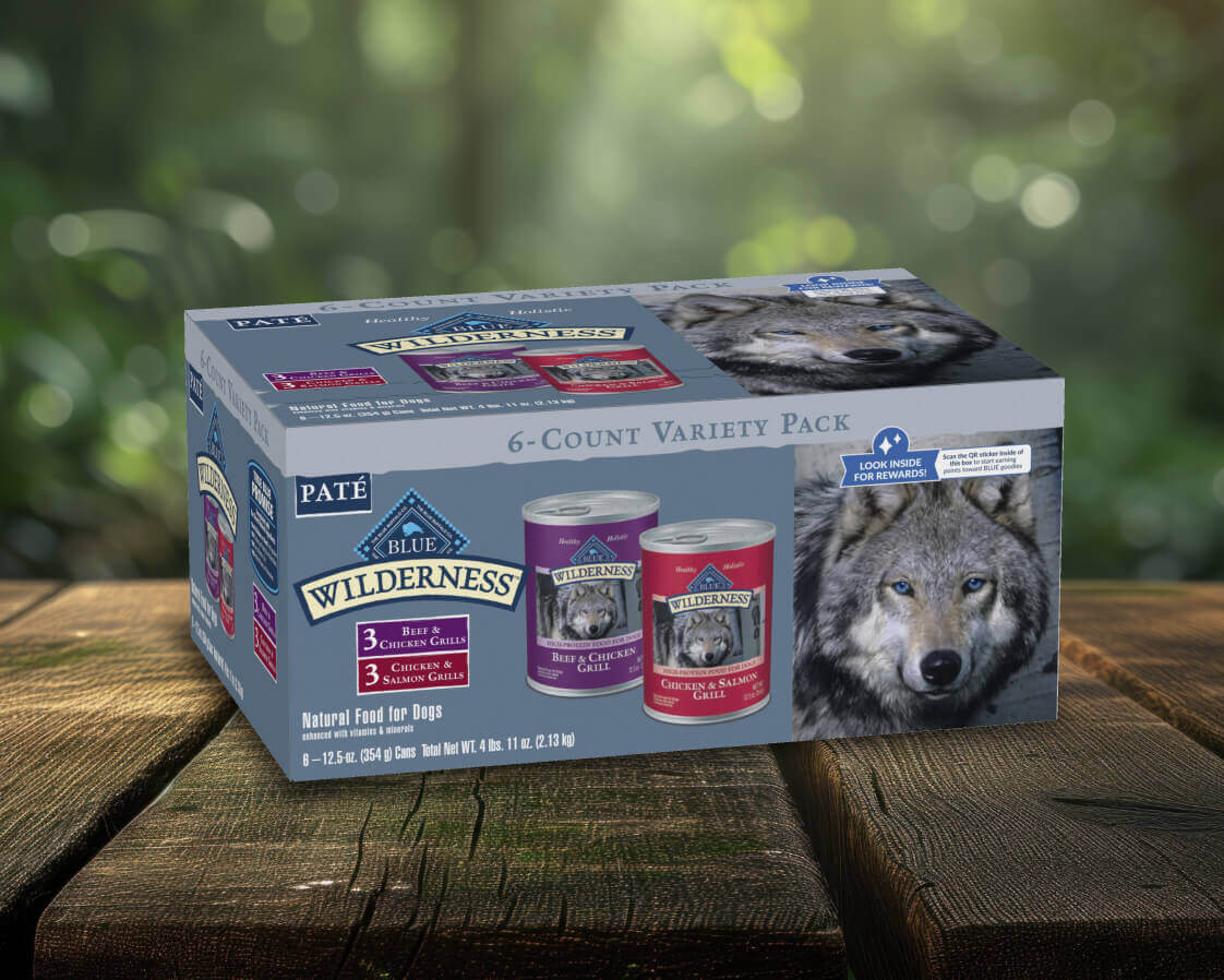 Blue Wilderness Beef Salmon Dog Wet Food Variety Pack