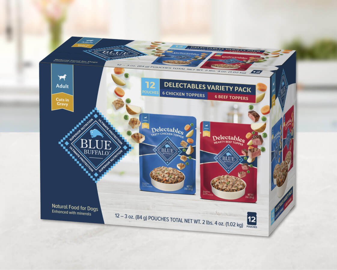 BLUE Delectables Variety Pack: Chicken Topper and Beef Topper