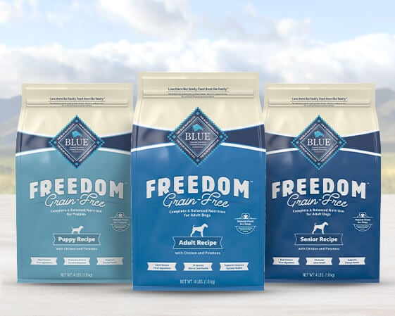 bags of blue freedom dry dog food