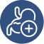Icon showing a stomach with a plus sign