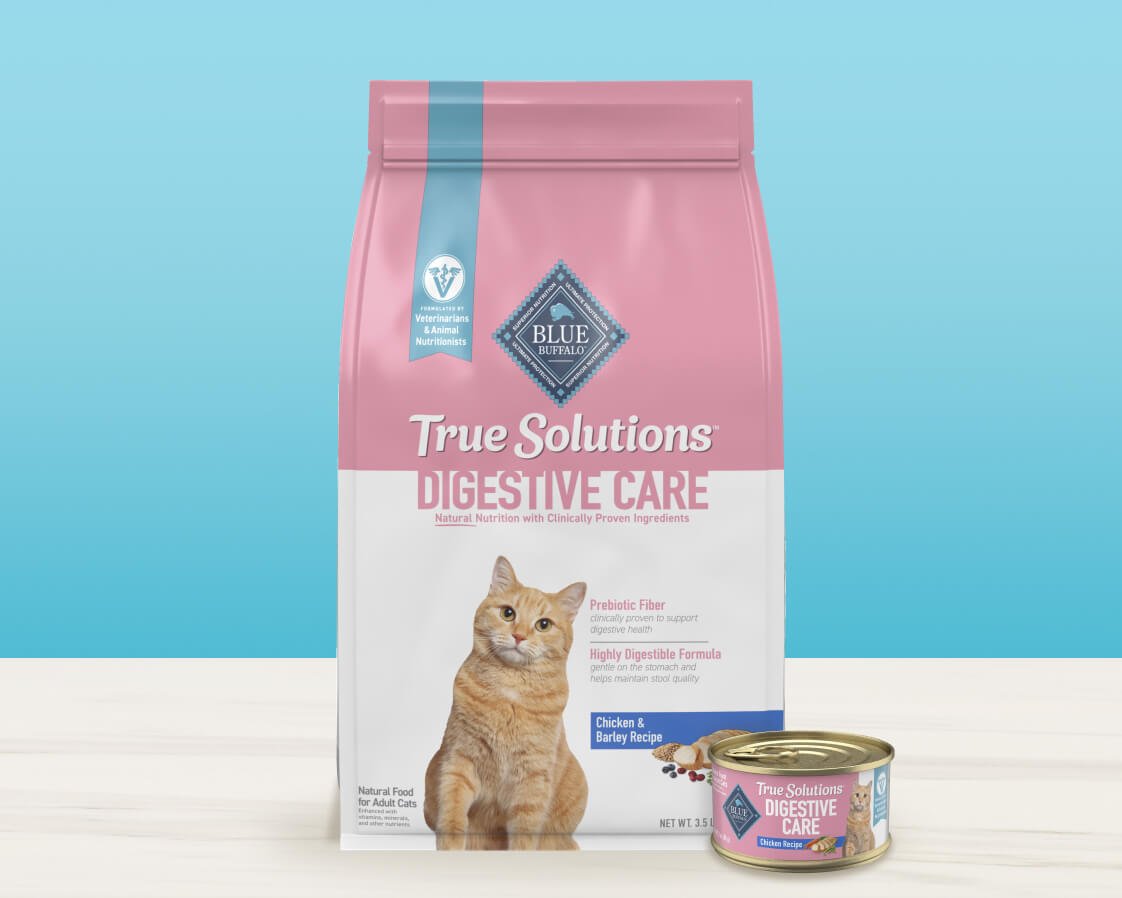 BLUE True Solutions™ Digestive Care dry and wet cat food