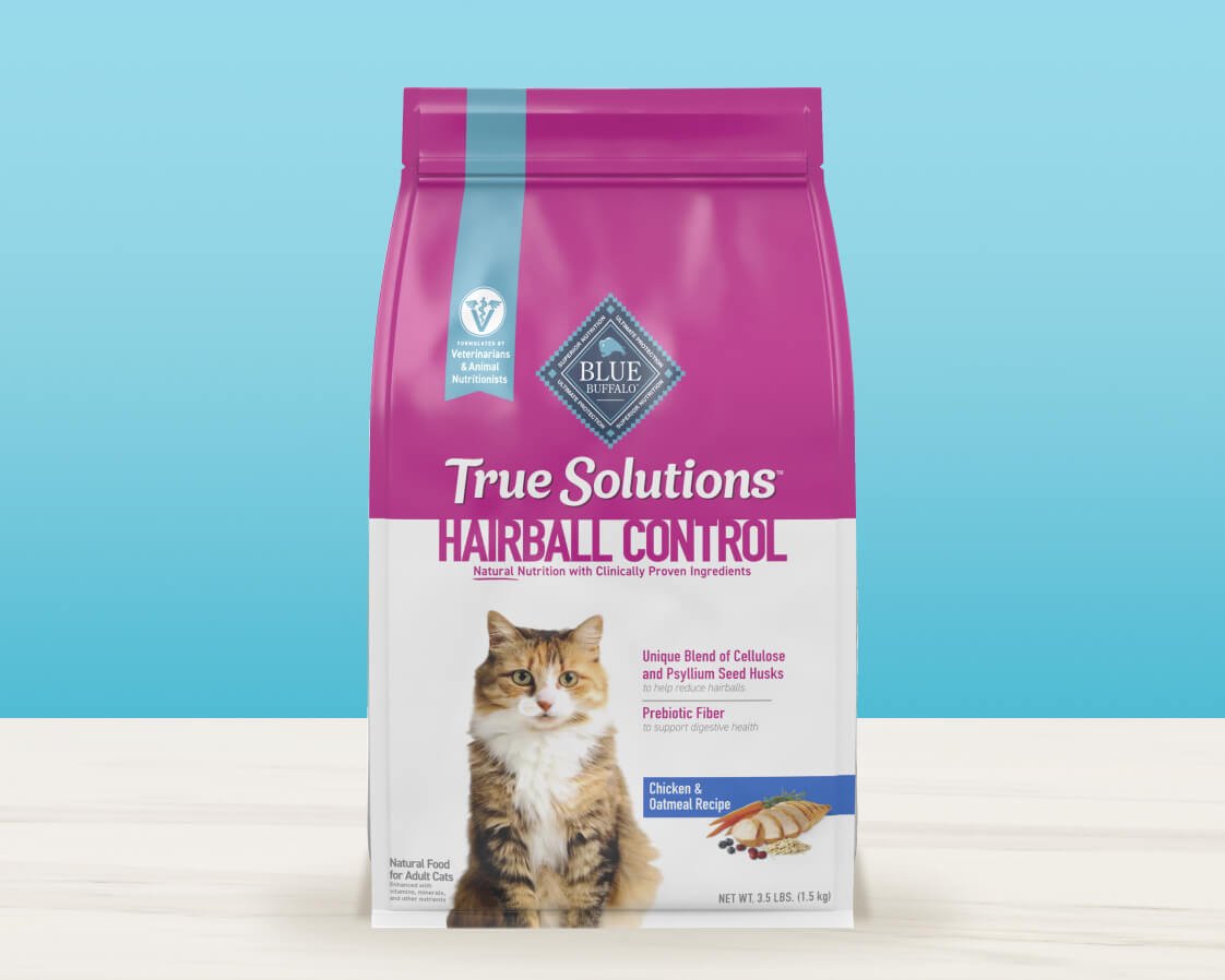 BLUE True Solutions™ Hairball Control Dry and Wet Cat Food