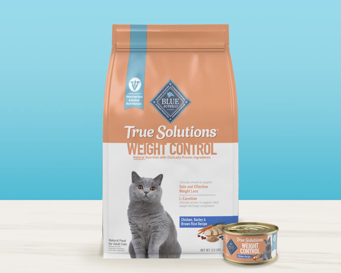 BLUE True Solutions™ Healthy Weight Dry and Wet Cat Food
