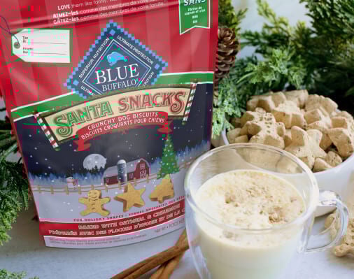 Blue Buffalo Santa Snacks dog biscuits, holiday treats, Christmas dog food