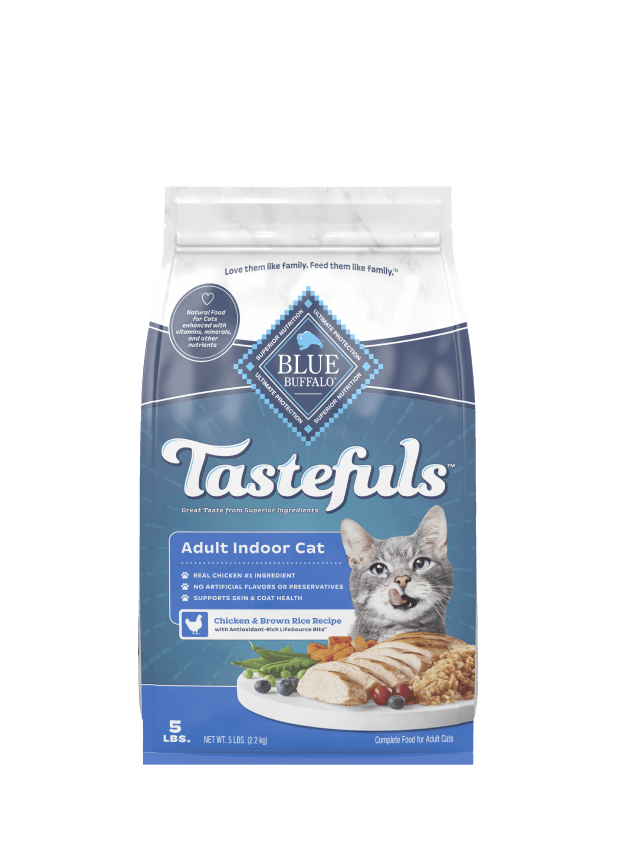 Blue Buffalo Tastefuls Adult Indoor Cat food, chicken and brown rice recipe