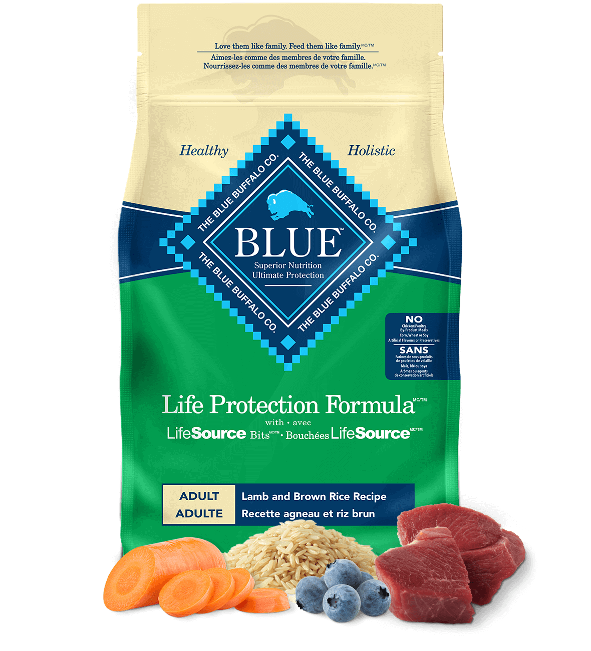 life protection adult dry lamb and brown rice dog food