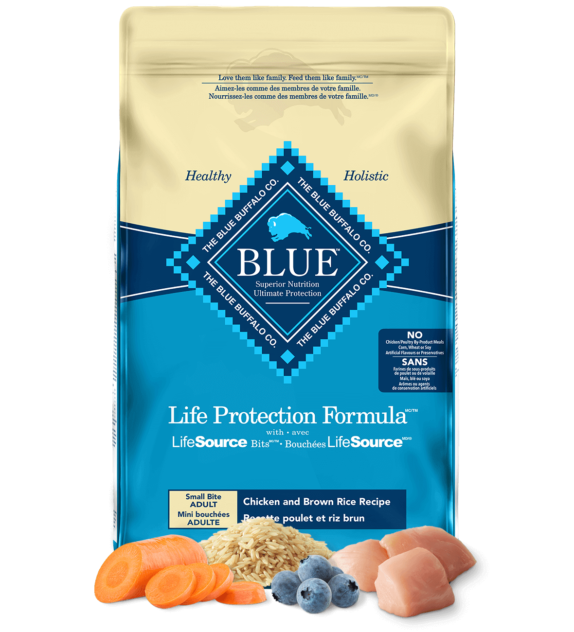 life protection adult dry chicken and brown rice dog food