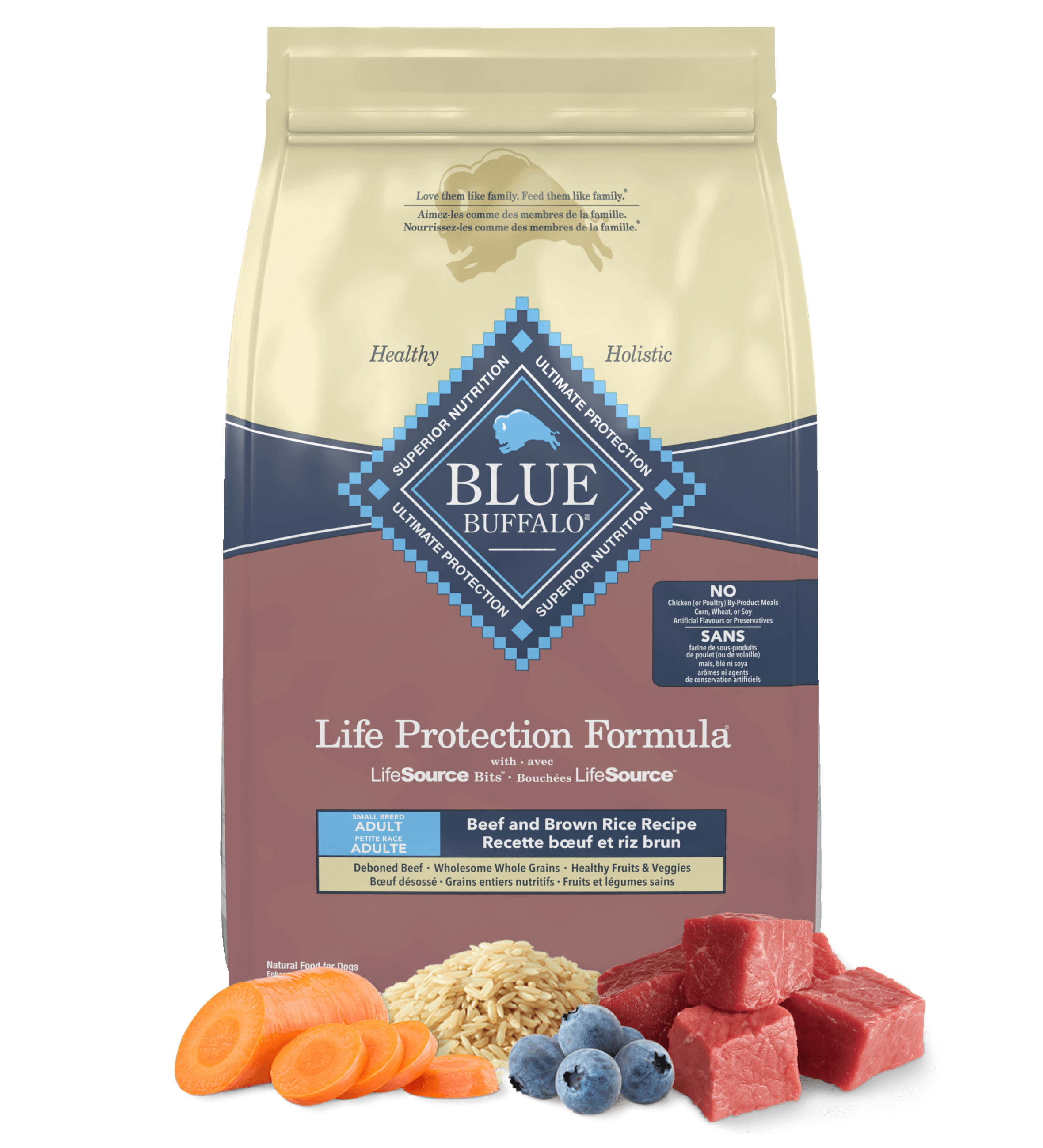 Life protection formula adult small breed beef & brown rice recipe dog dry food