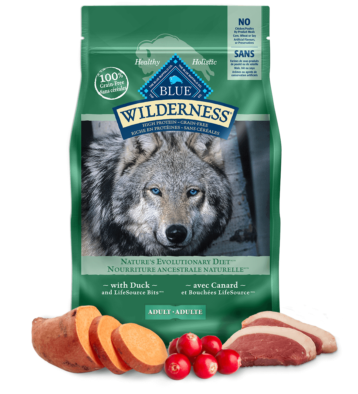wilderness adult dog dry food duck