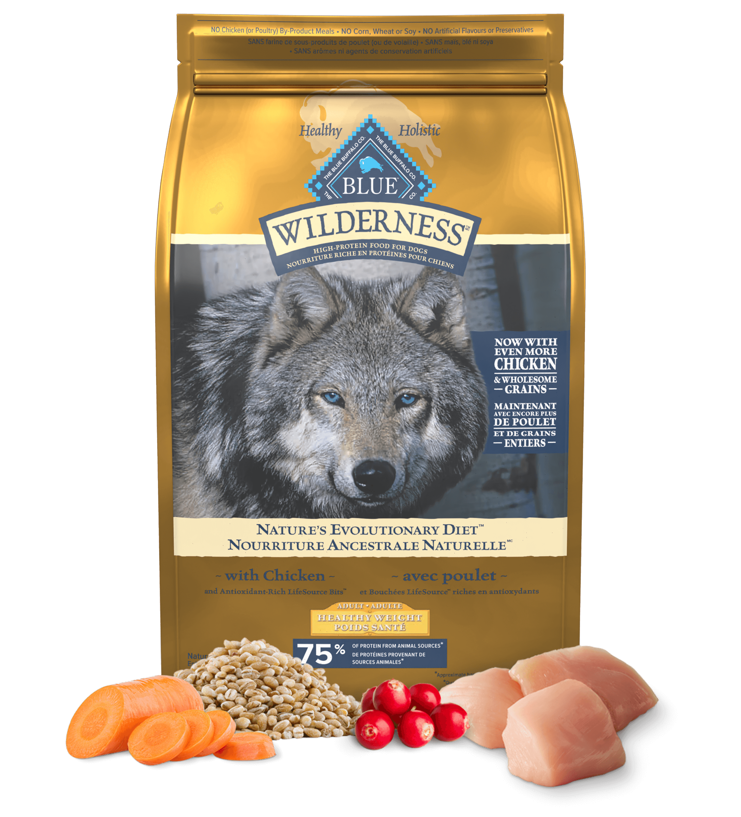Wilderness Heathy Weight Chicken Adult Dog Food Bag