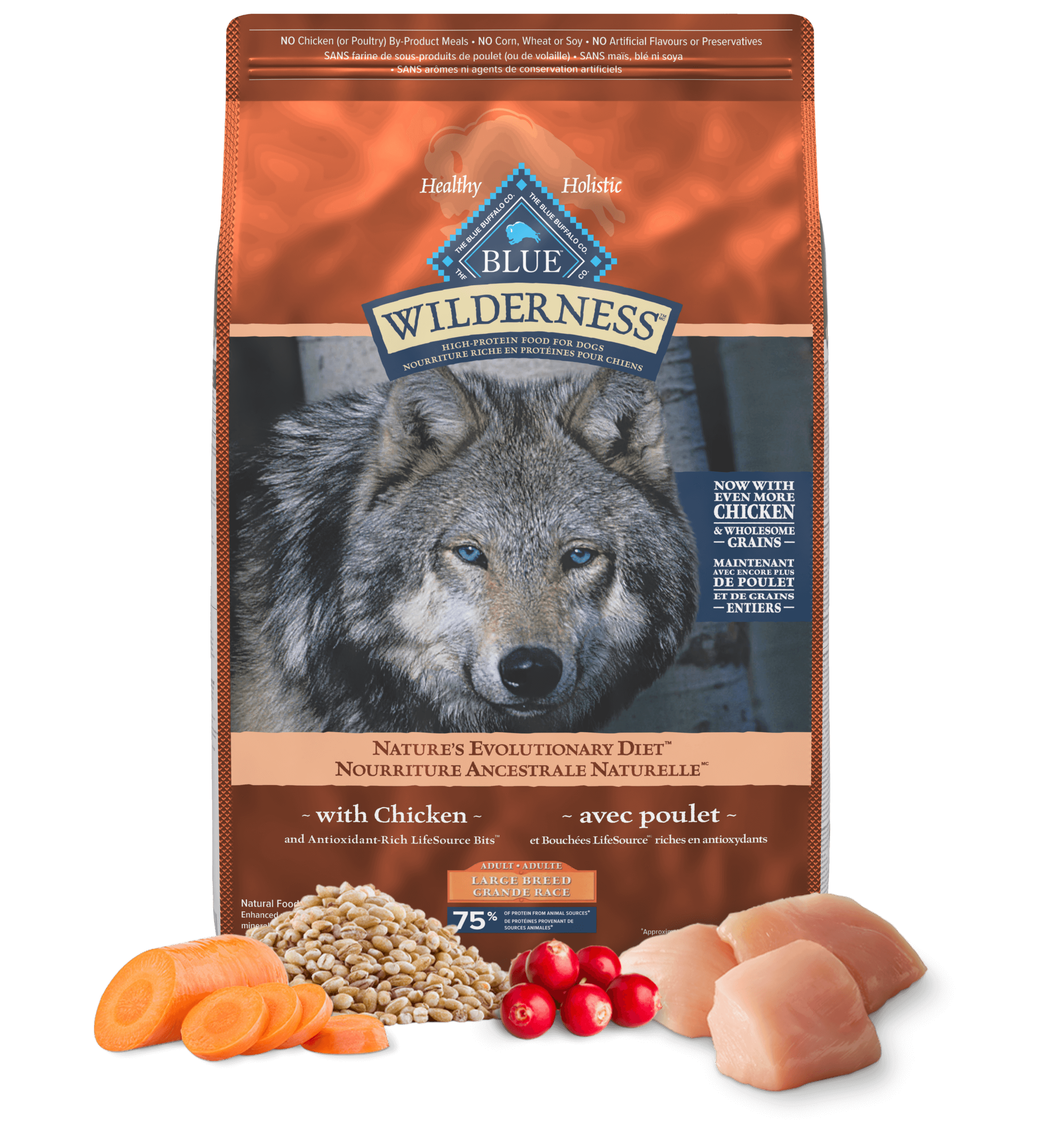 Wilderness Large Breed Chicken Adult Dog Food Bag