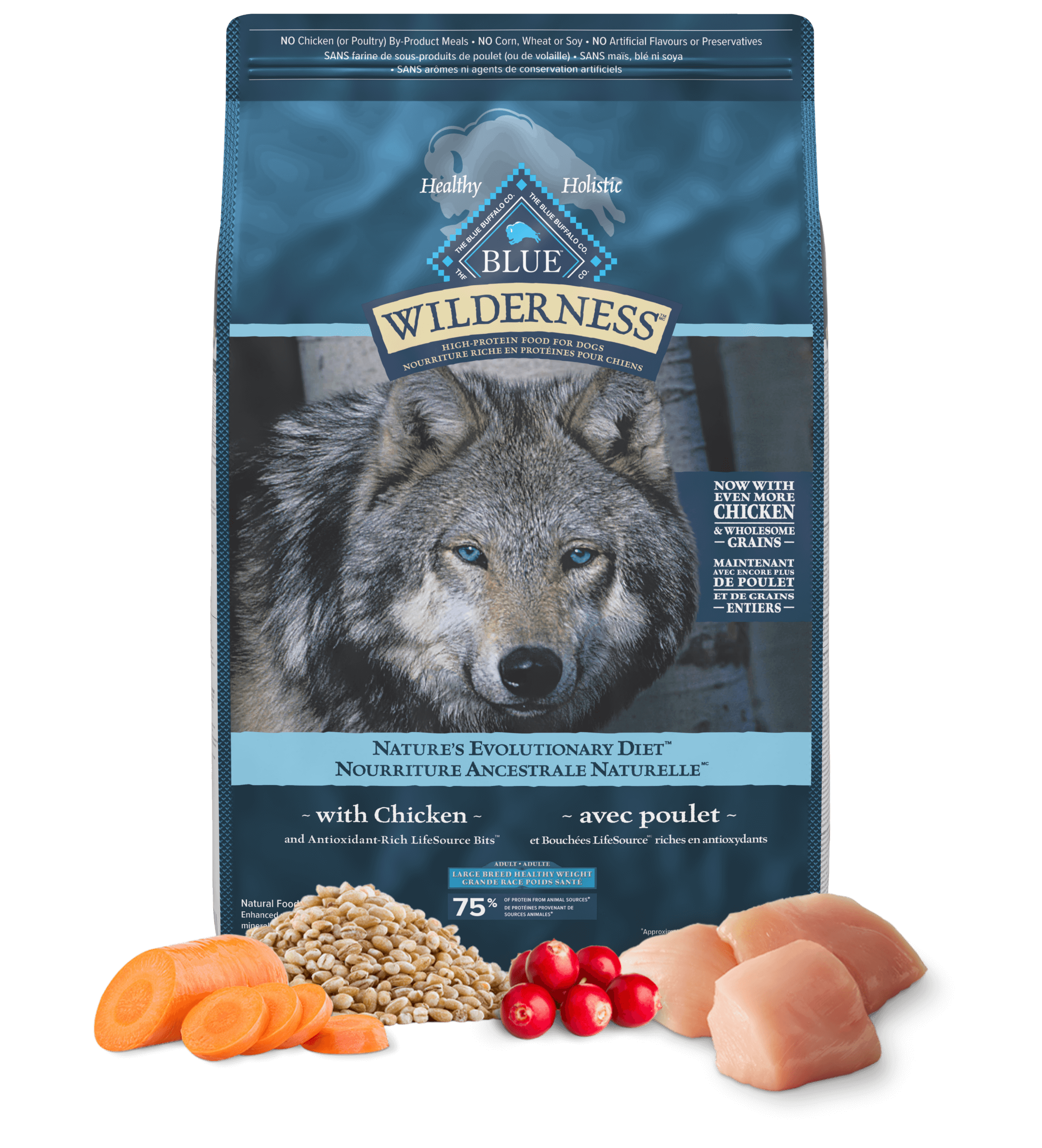Wilderness Large Breed Heathy Weight Chicken Adult Dog Food Bag