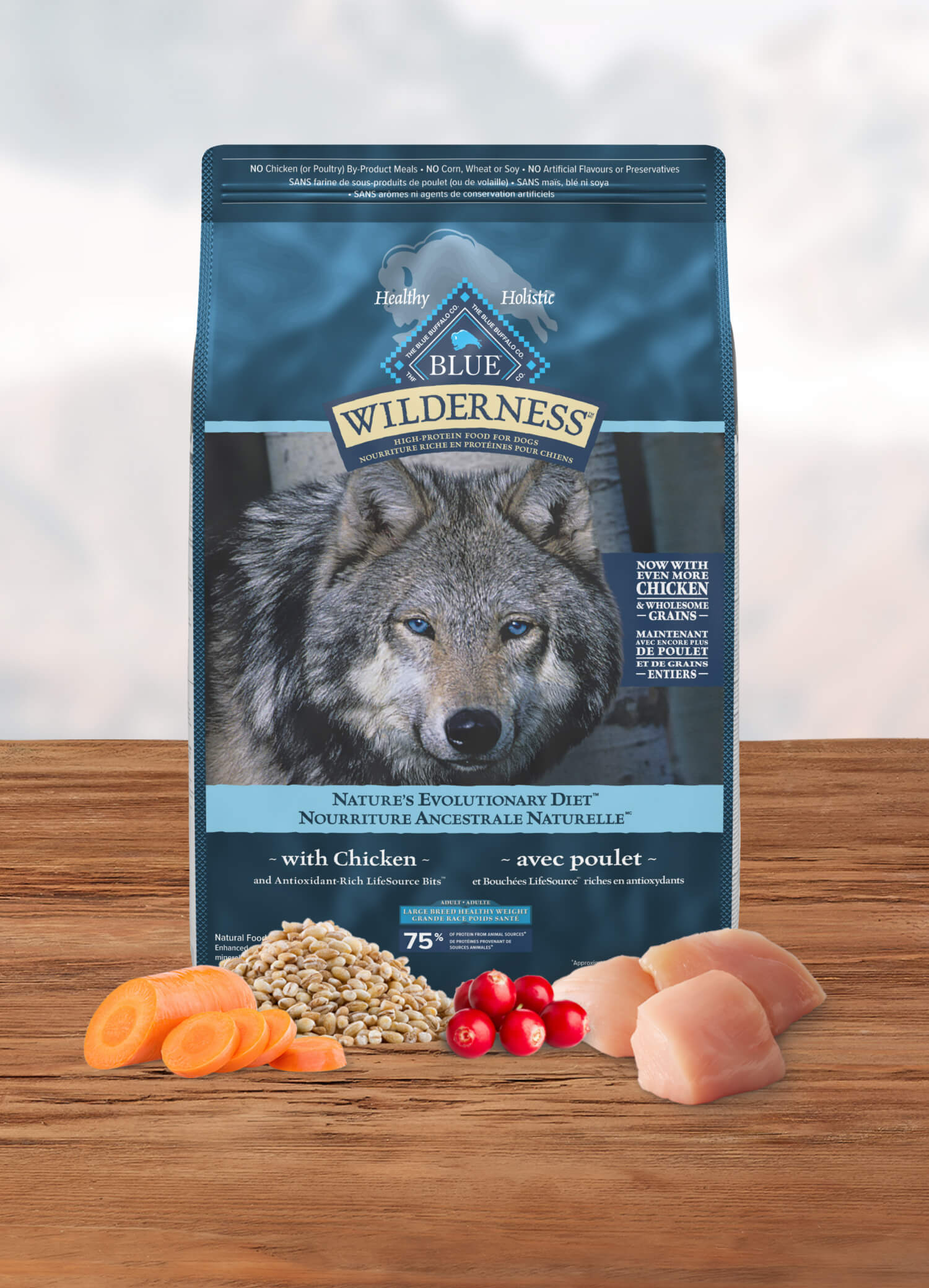 Wilderness Large Breed Heathy Weight Chicken Adult Dog Food Bag