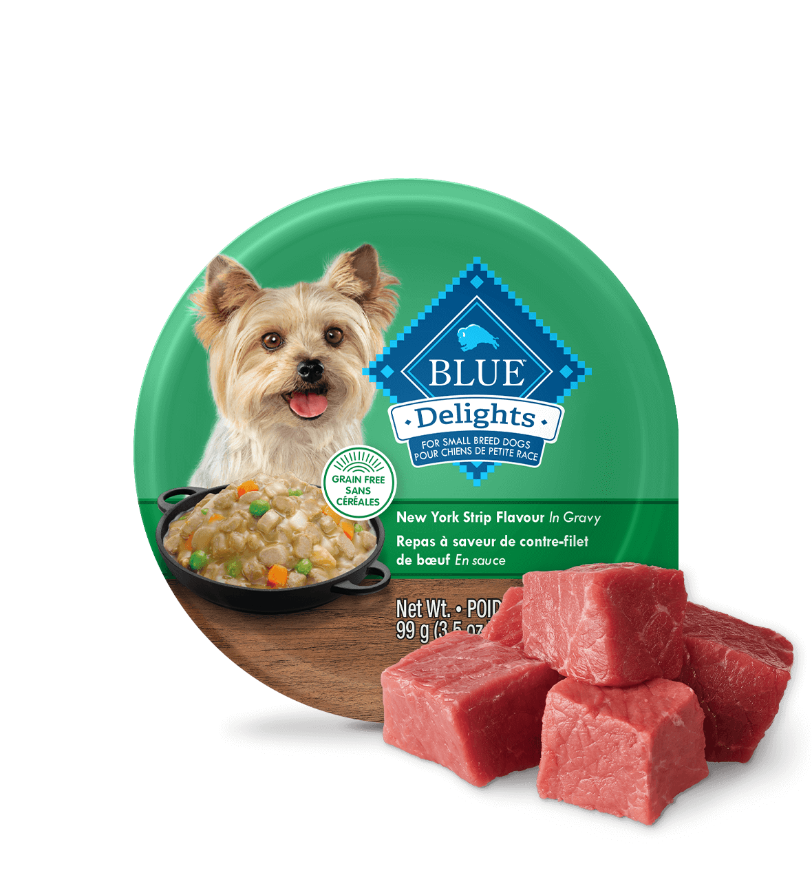 Canada BlueDelights new york strip gravy wet dog food