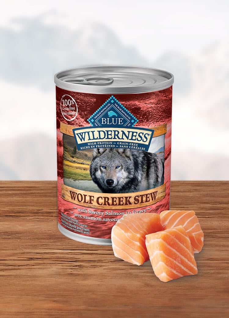 Canada Wilderness Wolf Creek Stew salmon adult canned wet dog food