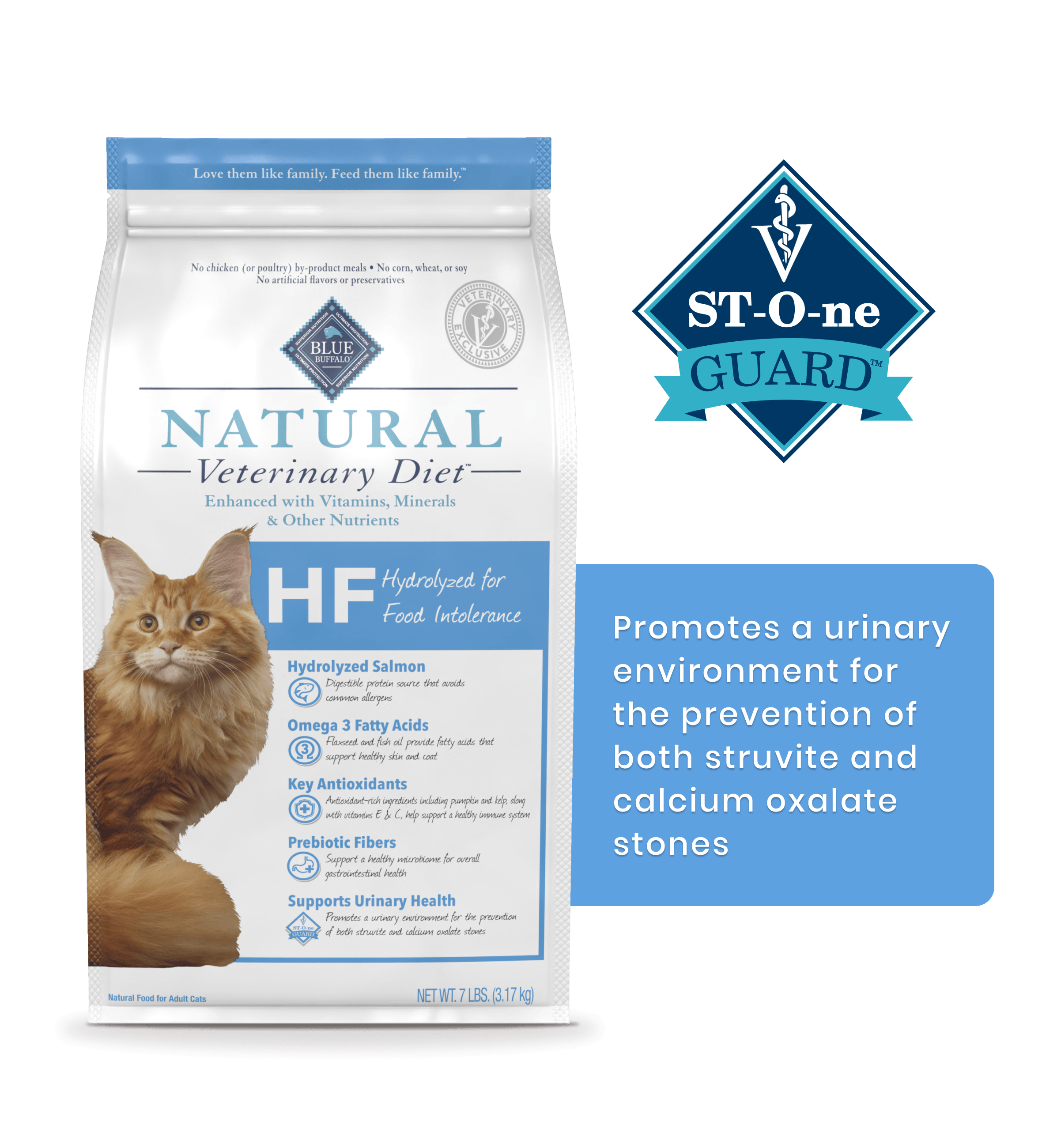 blue natural veterinary diet hf hydrolyzed for food intolerance cat dry food