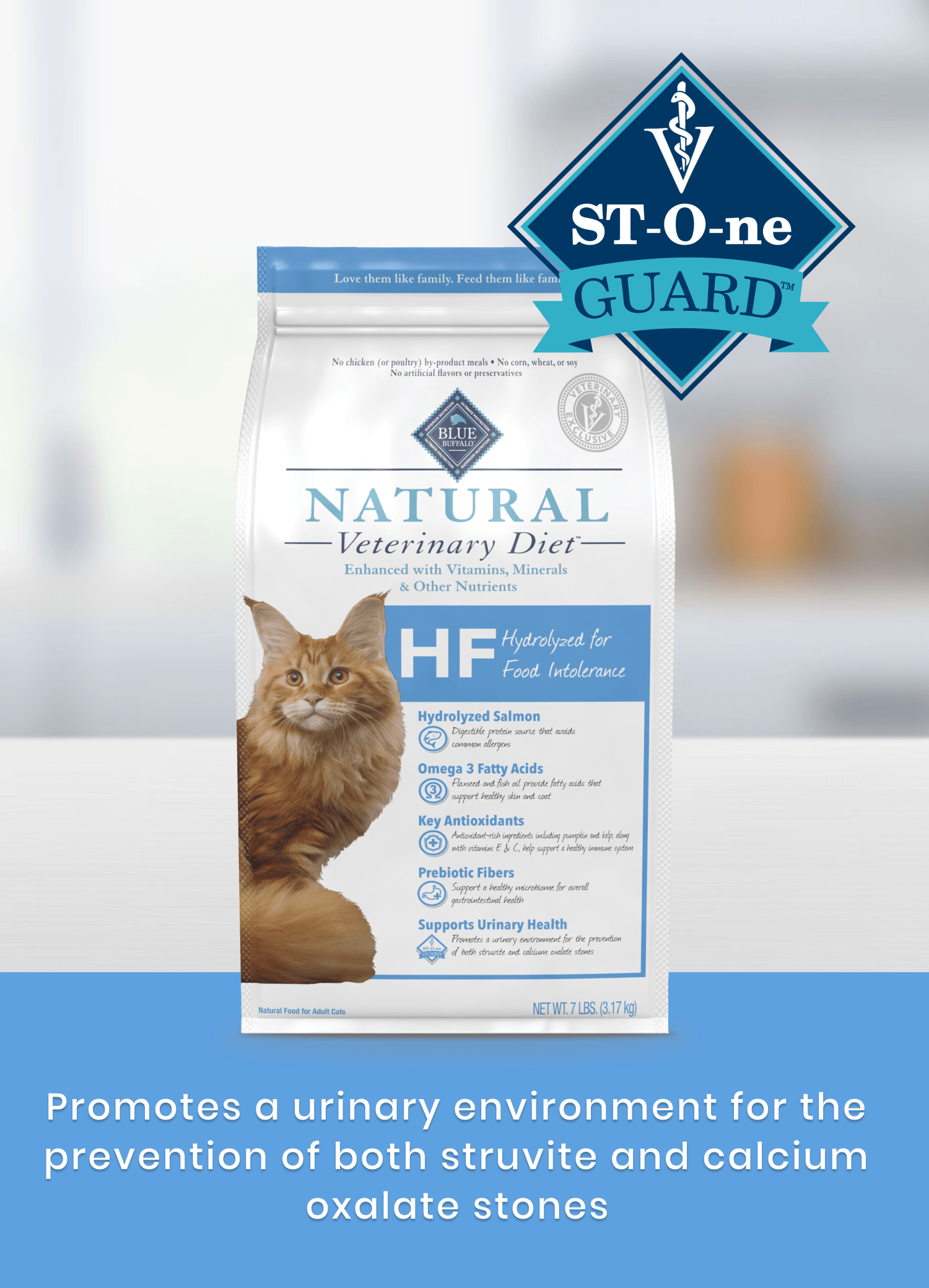 blue natural veterinary diet hf hydrolyzed for food intolerance cat dry food