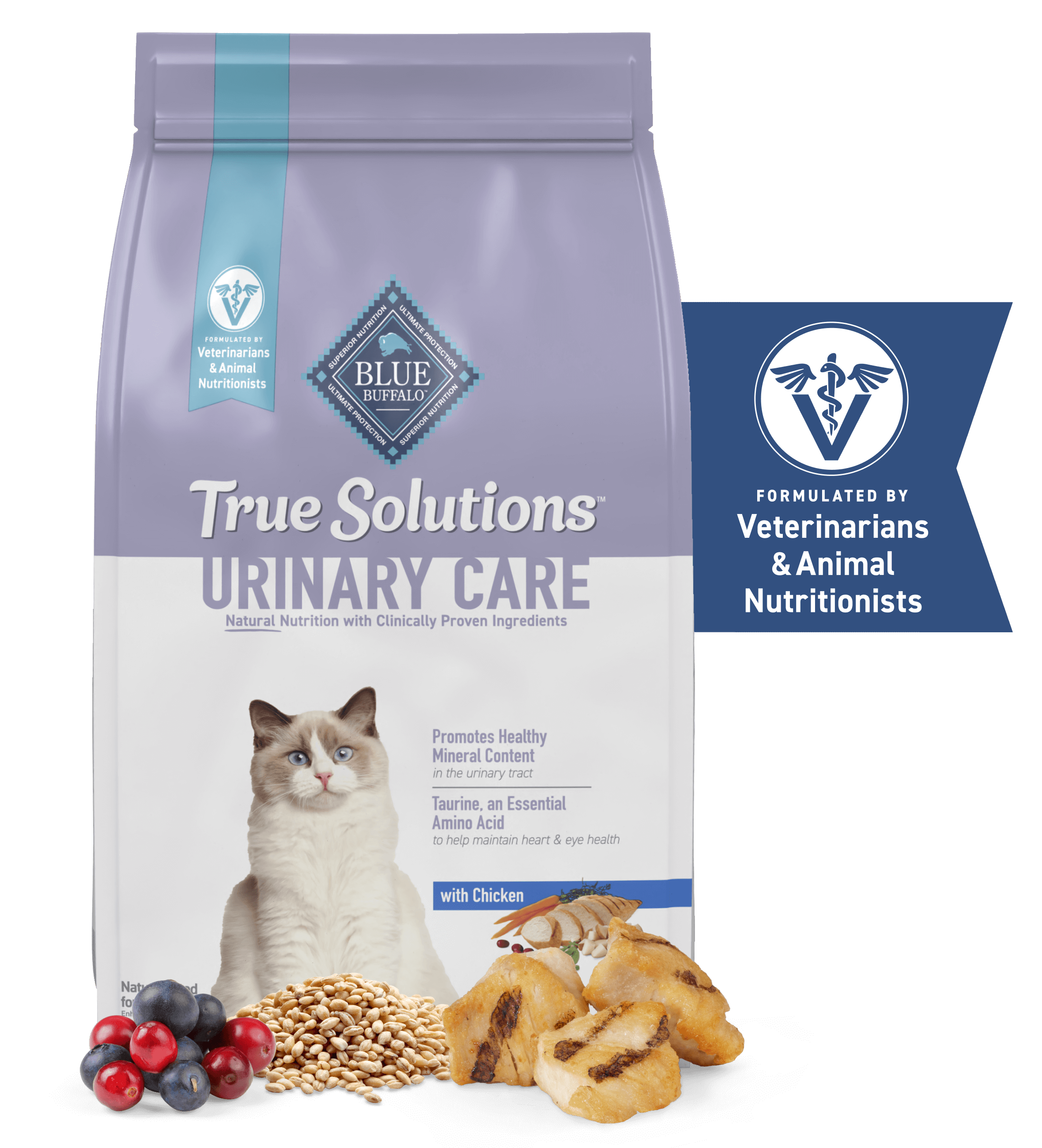 blue true solutions urinary care formula with chicken cat dry food