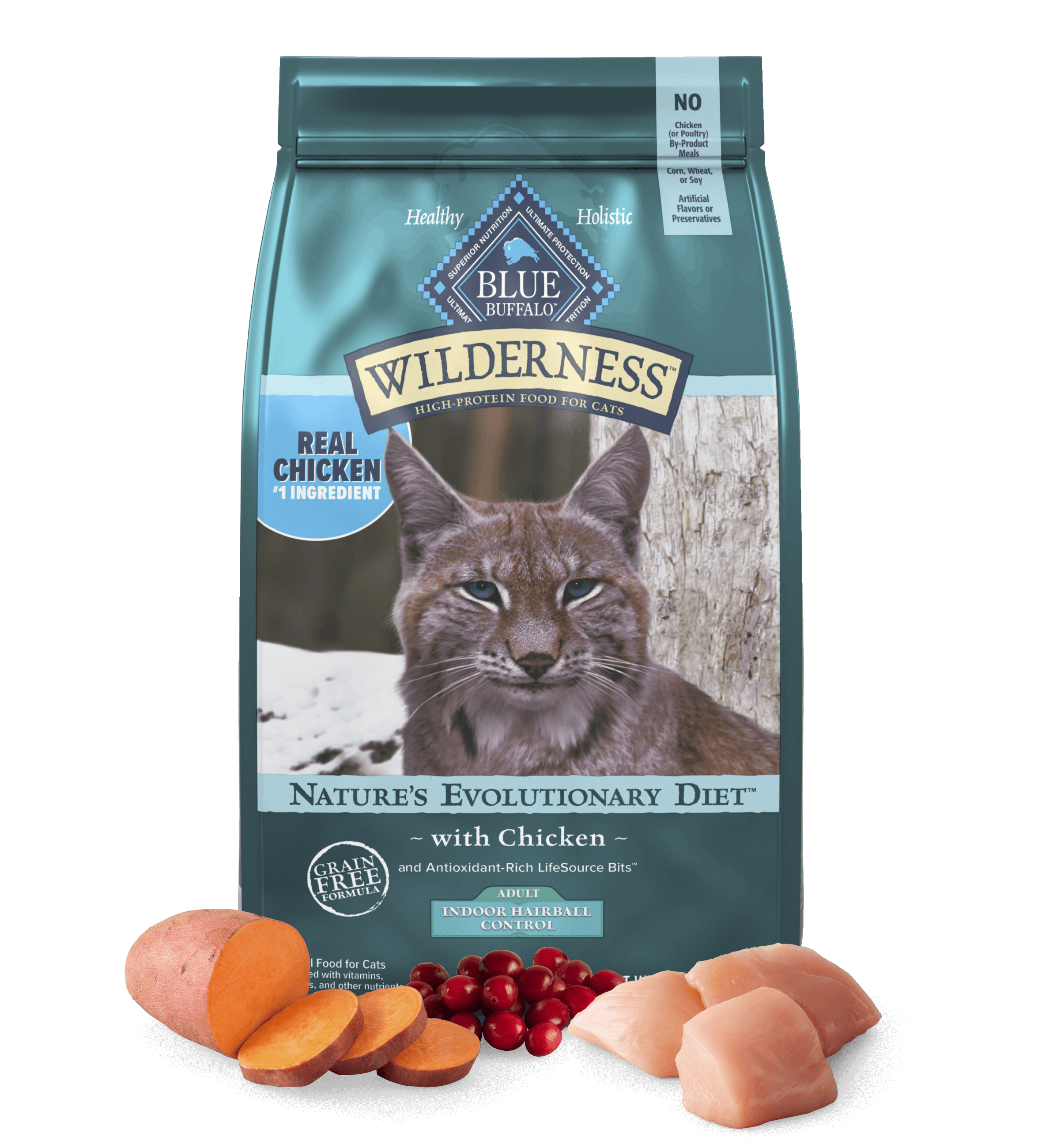 Blue Wilderness Indoor Hairball Control Adult Cat Chicken Dry Cat Food