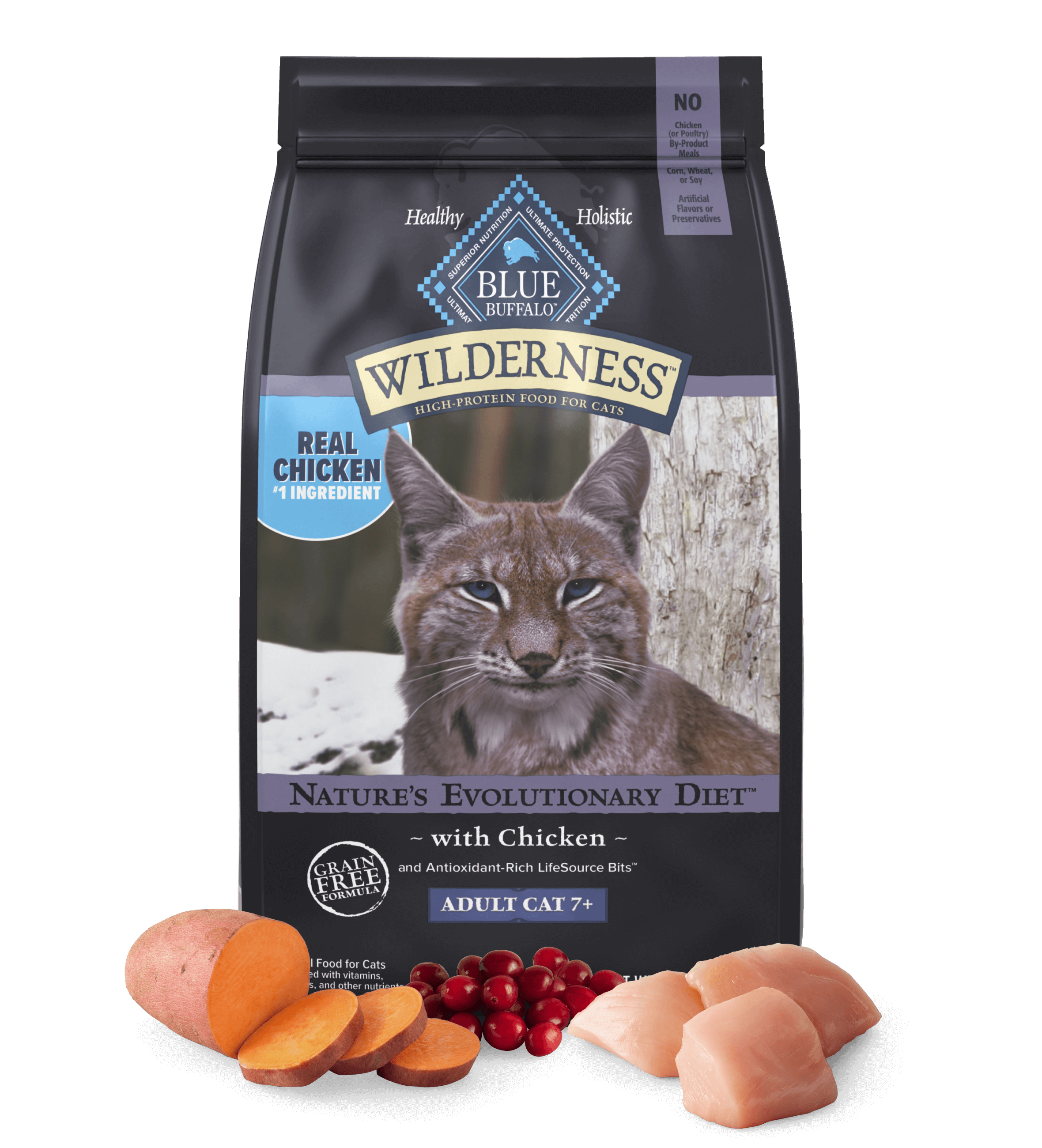 blue wilderness mature chicken cat dry food