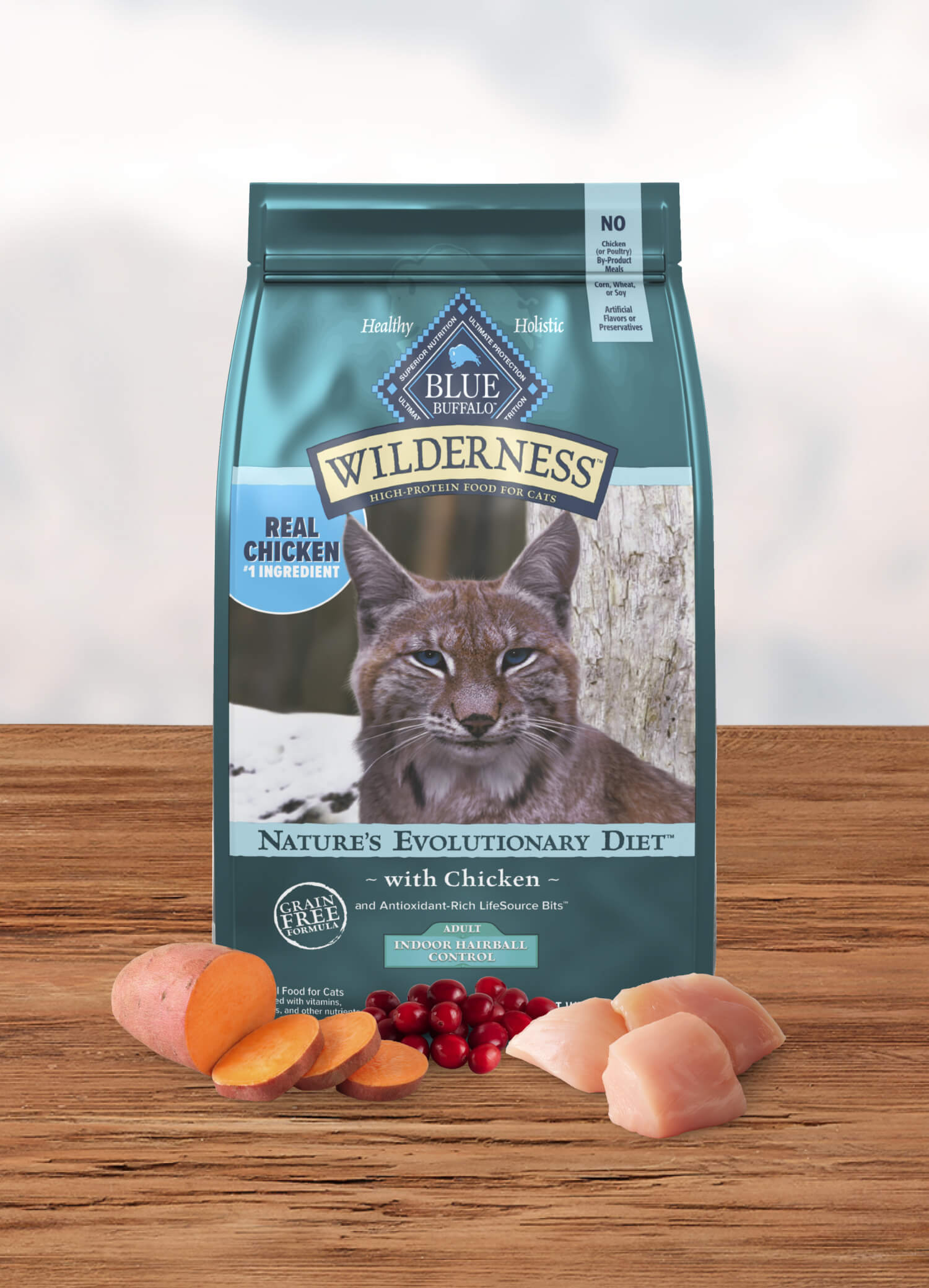 Blue Wilderness Indoor Hairball Control Adult Cat Chicken Dry Cat Food