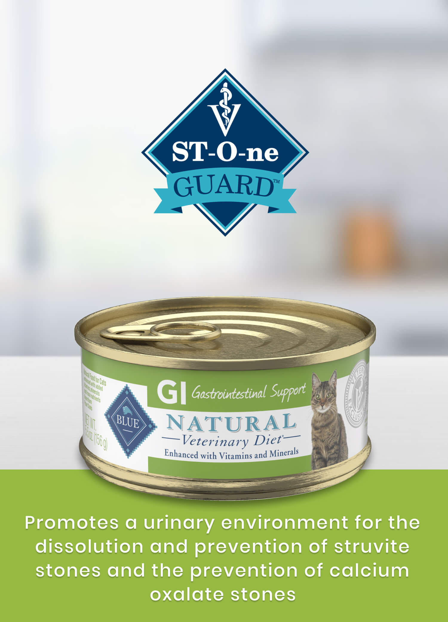 GI Gastrointestinal Support St-O-ne Guard Promotes a urinary environment for the dissolution and prevention of struvite stones and the prevention of calcium oxalate stones