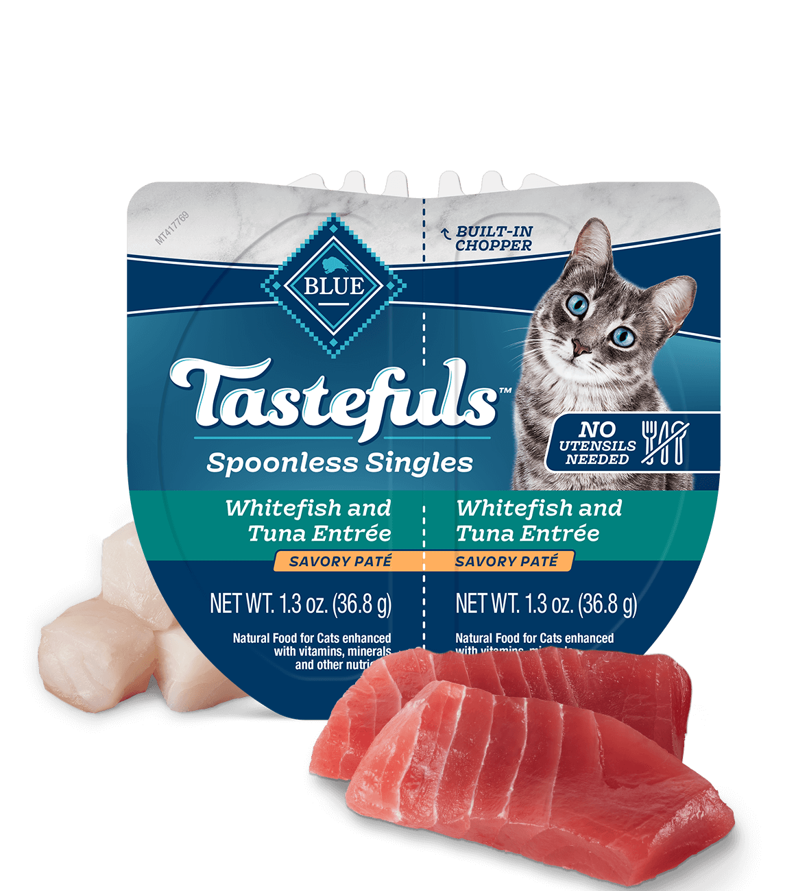 blue tastefuls spoonless singles silky-smooth whitefish & tuna paté cat wet food
