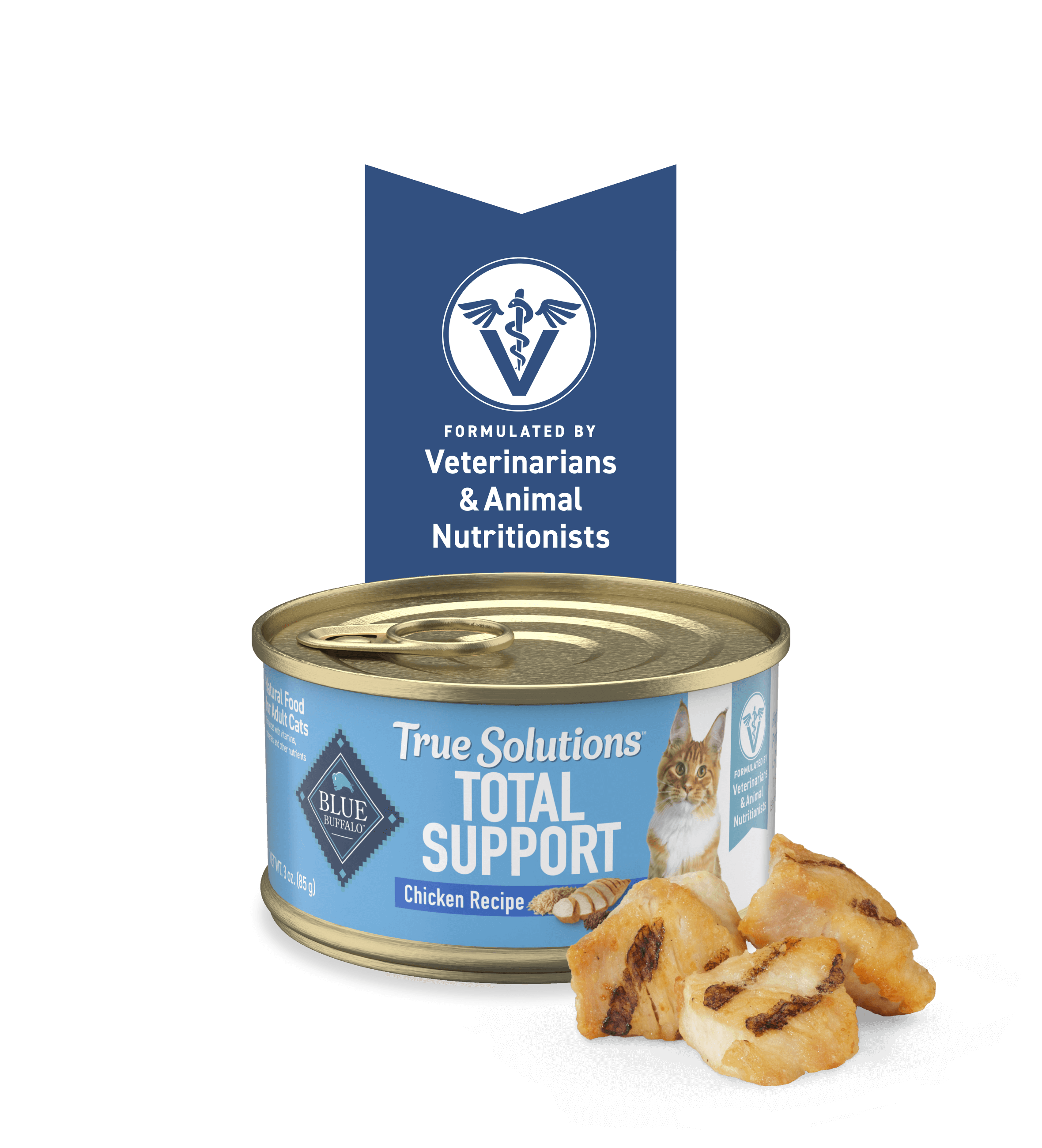 Can of BLUE True Solutions™ Fab Feline cat food