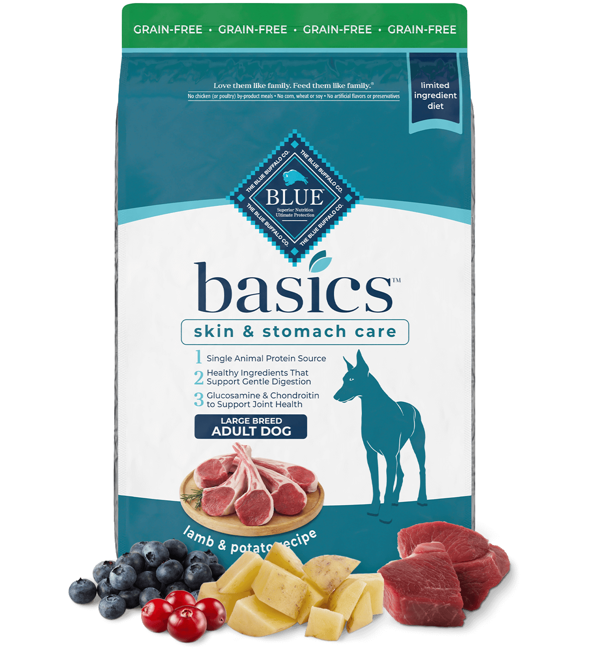 Dry bag of dog food