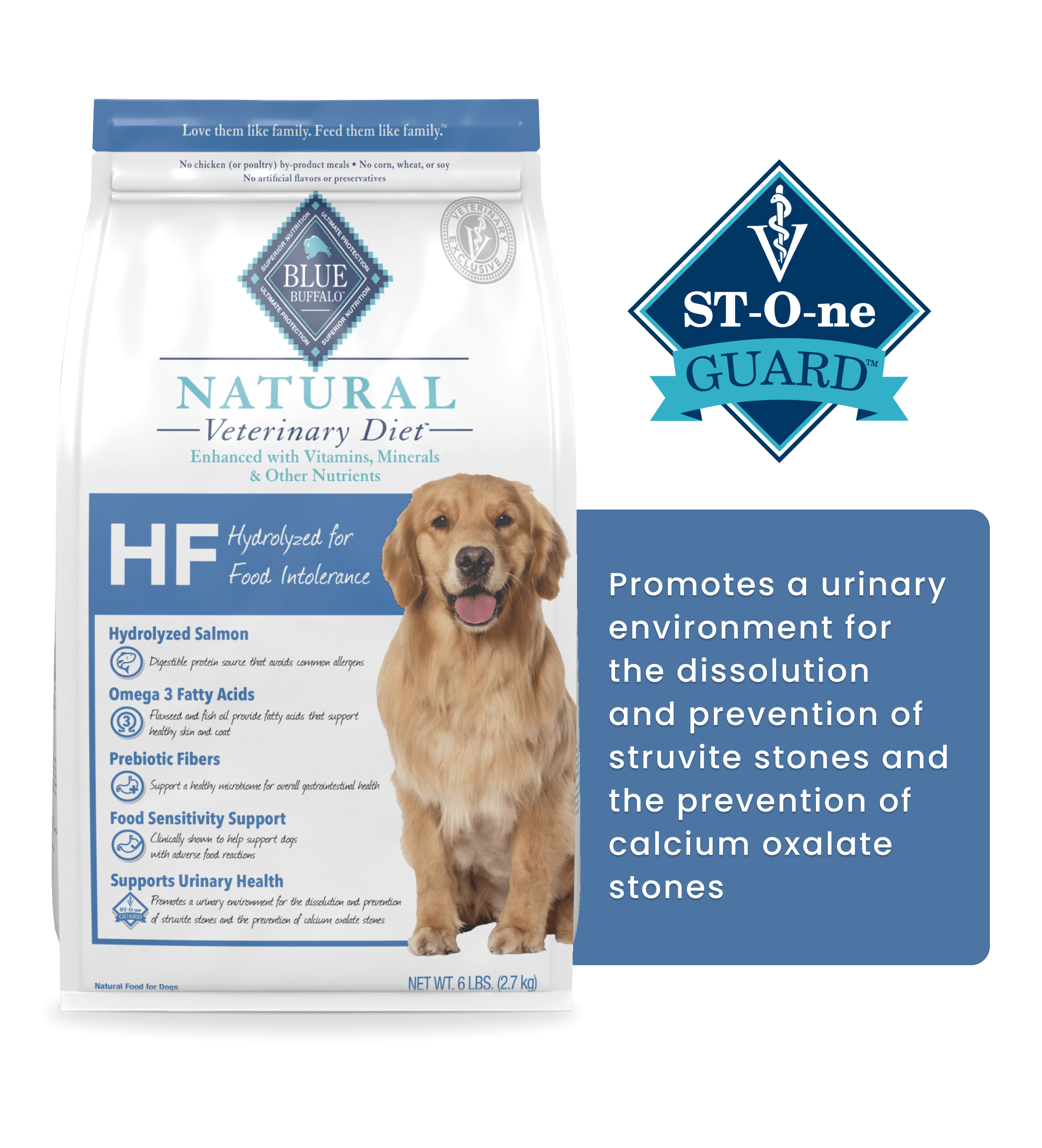 blue natural veterinary diet hf hydrolyzed for food intolerance dog dry food