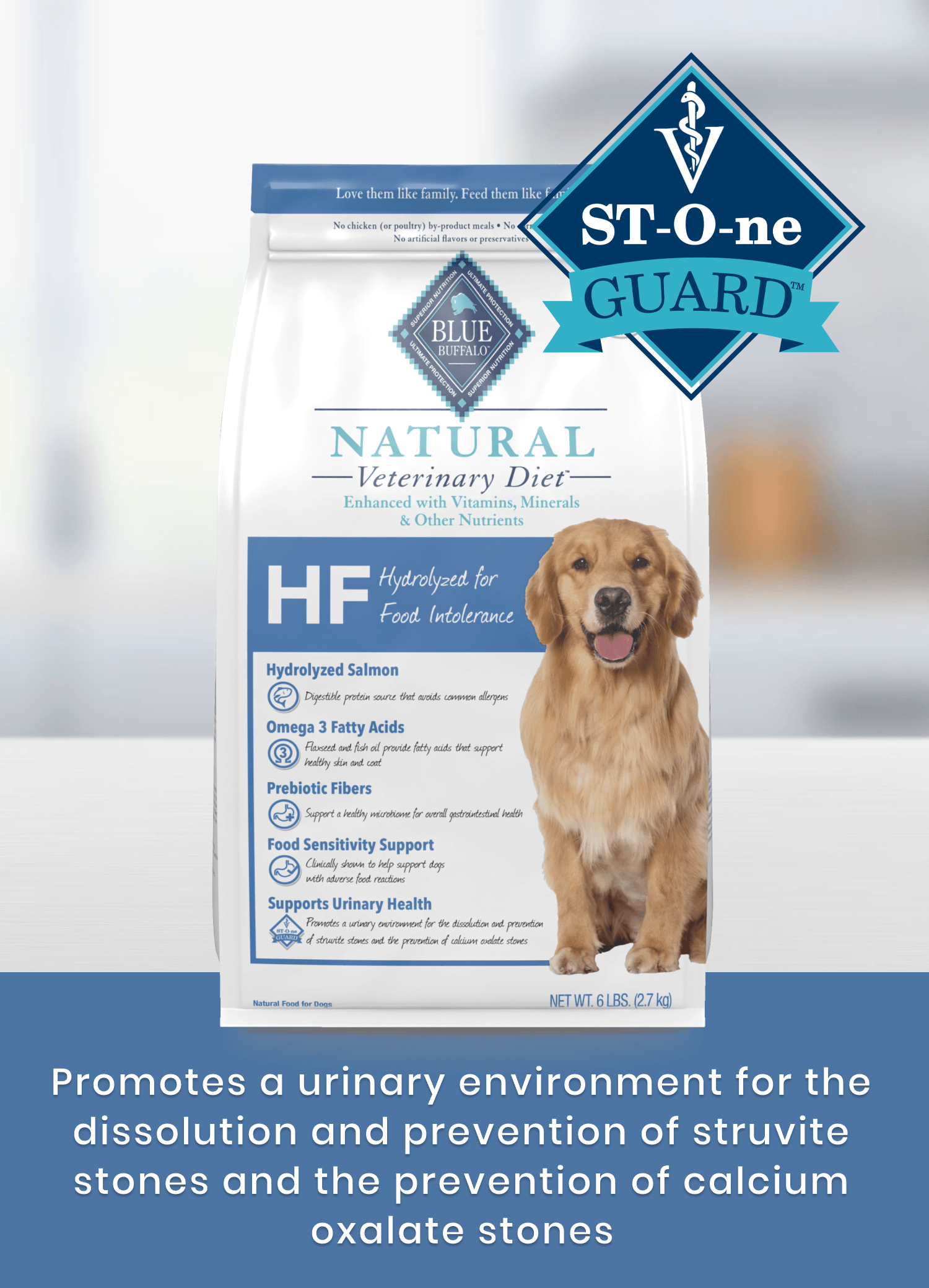 blue natural veterinary diet hf hydrolyzed for food intolerance dog dry food