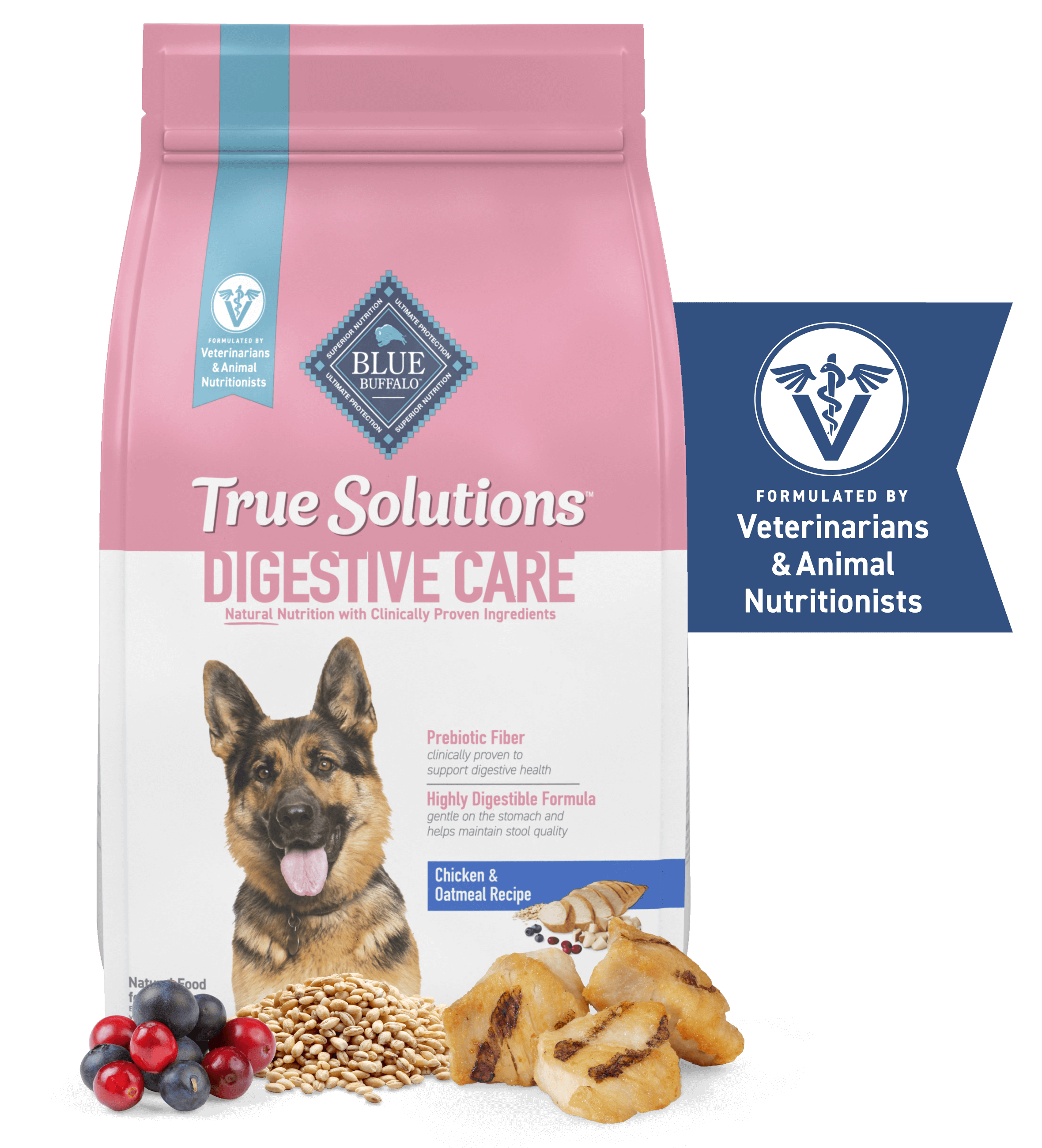 blue true solutions digestive care chicken & oatmeal recipe dog dry food