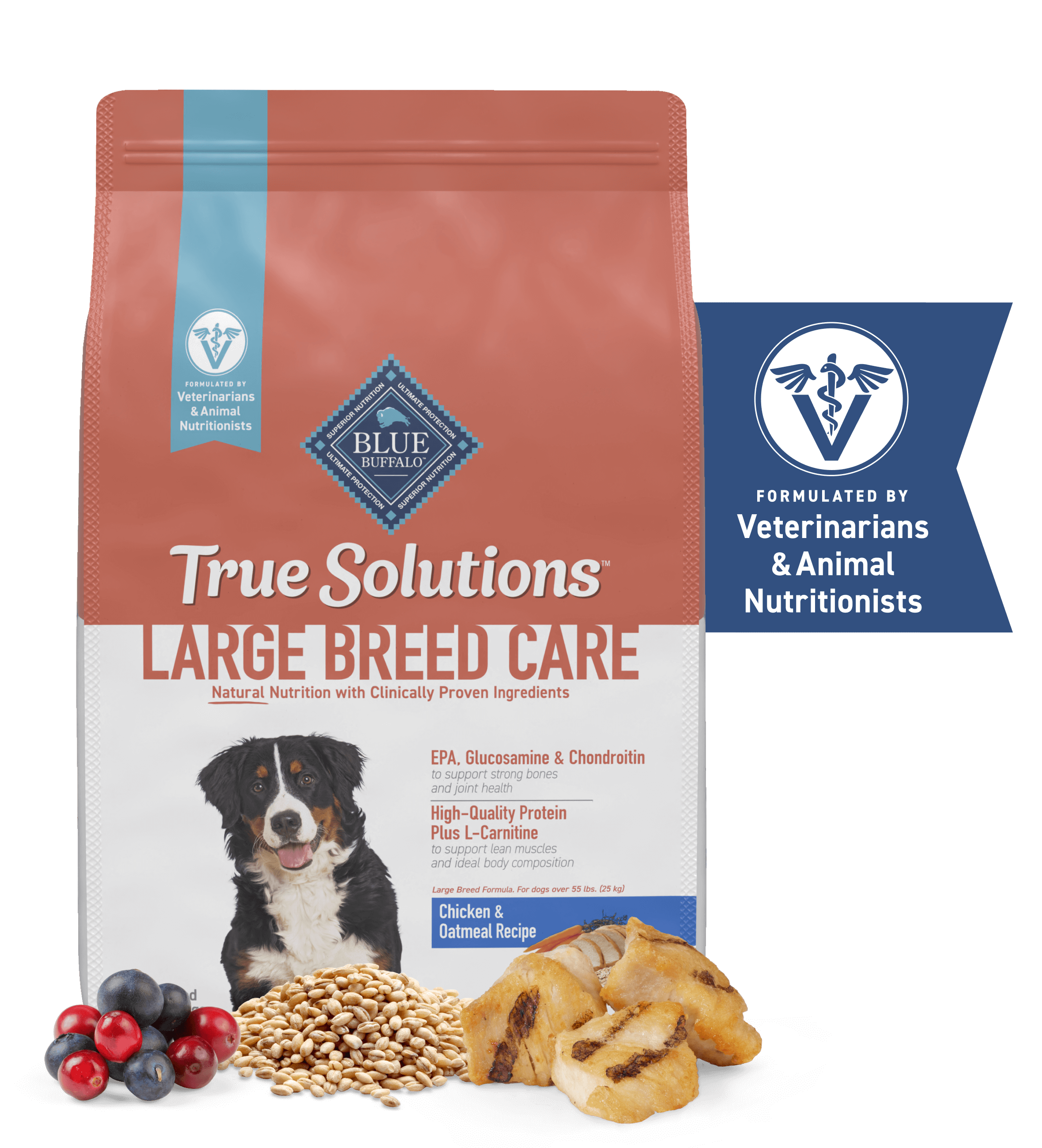 Bag of BLUE True Solutions™ Livin’ Large dog food