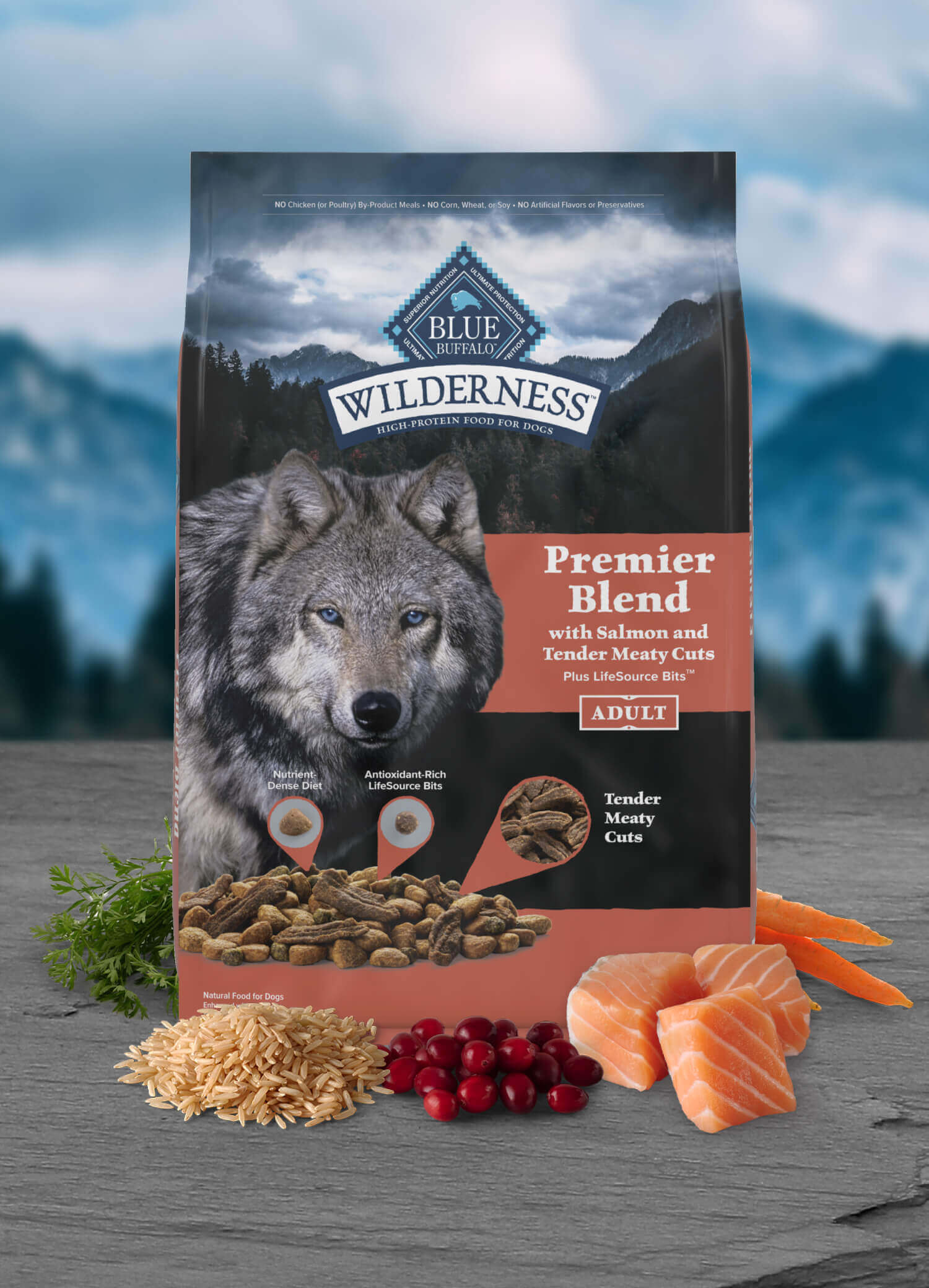 BLUE Wilderness Premier Blend Salmon Adult dry Dog food