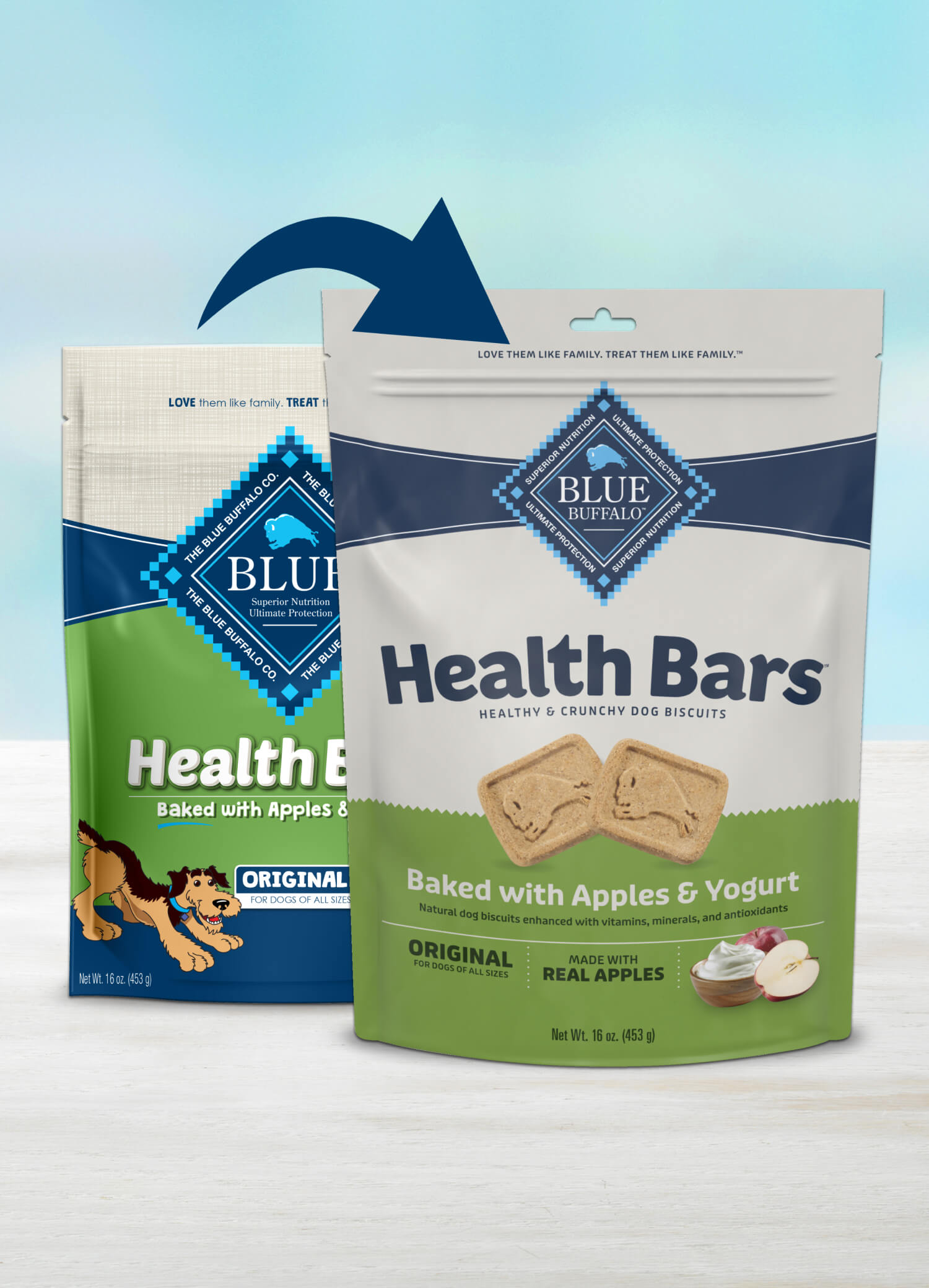 BLUE Health Bars With Apples and Yogurt