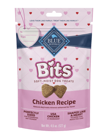 BLUE Bits Valentine Chicken Soft-Moist Dog Training Treats