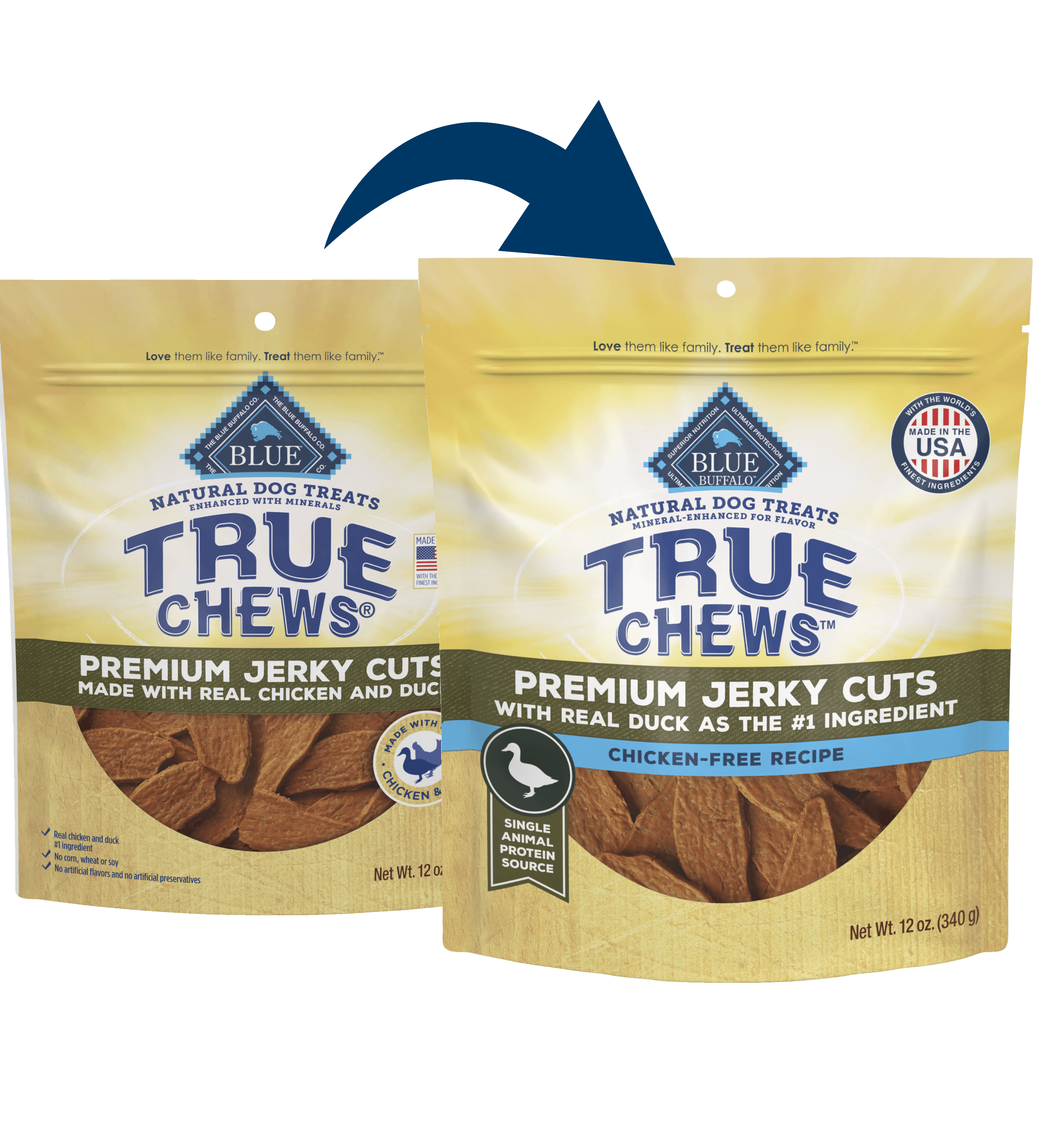 blue true chews meaty premium duck jerky cuts dog treats