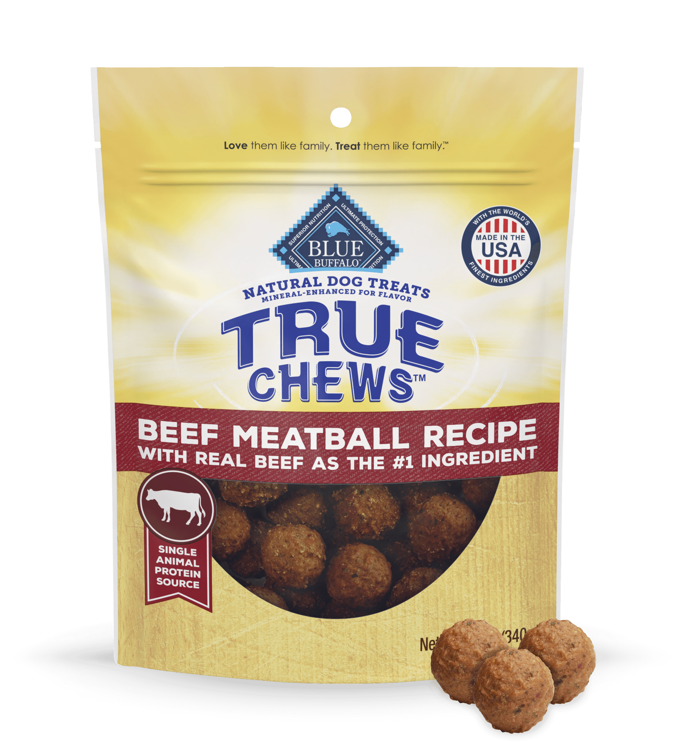 blue true chews beef meatball treats for dogs dog treats