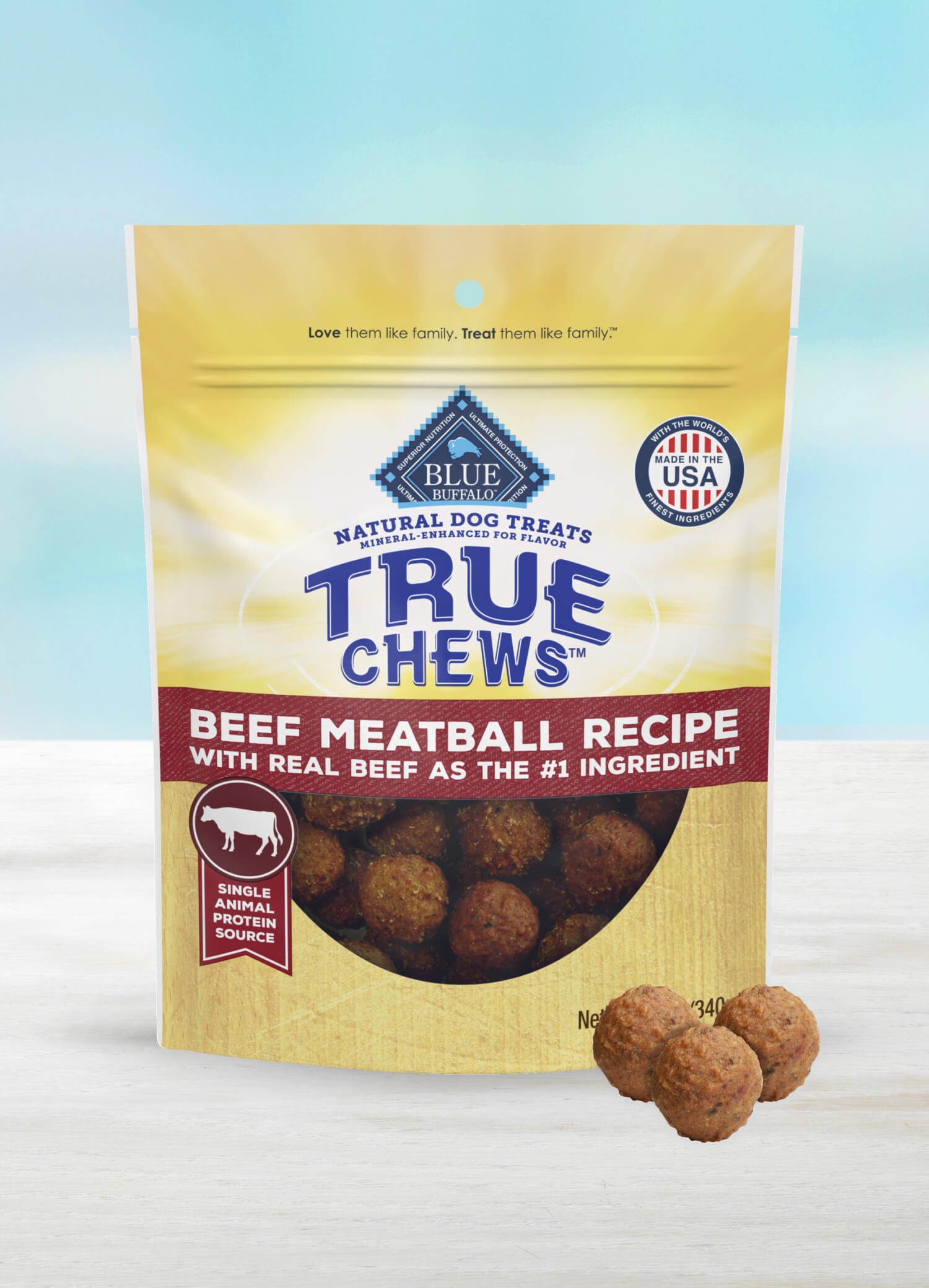 blue true chews beef meatball treats for dogs dog treats