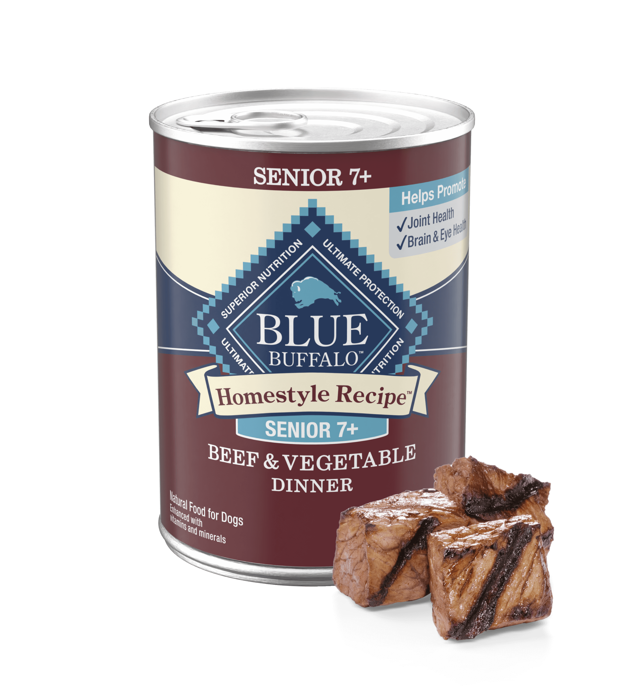 Bag of BLUE Homestyle Recipe Beef & Vegetable Dinner Senior Dog Food