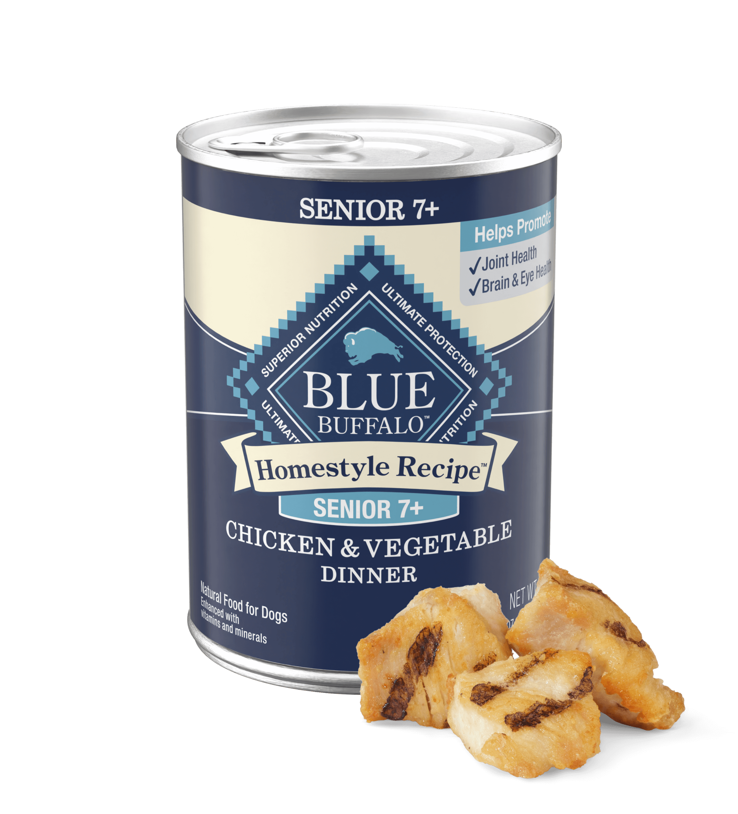 Bag of BLUE Homestyle Recipe Chicken & Vegetable Dinner Senior Dog Food