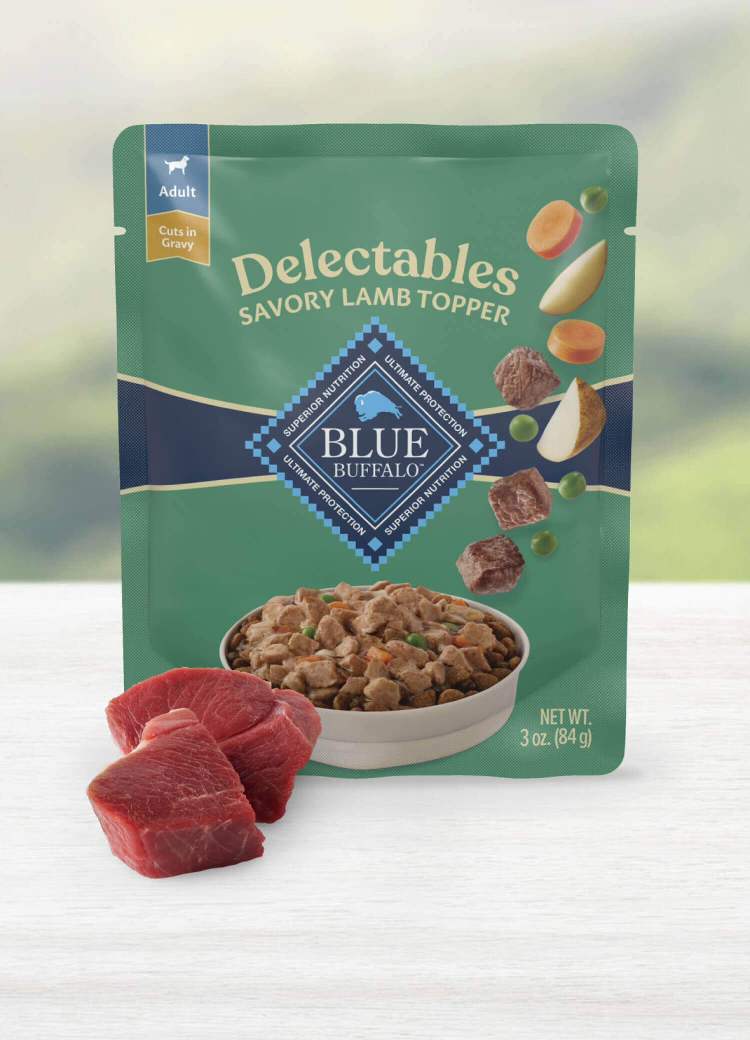 Blue Delectables Savory Lamb Topper Adult Dog Wet Pouch