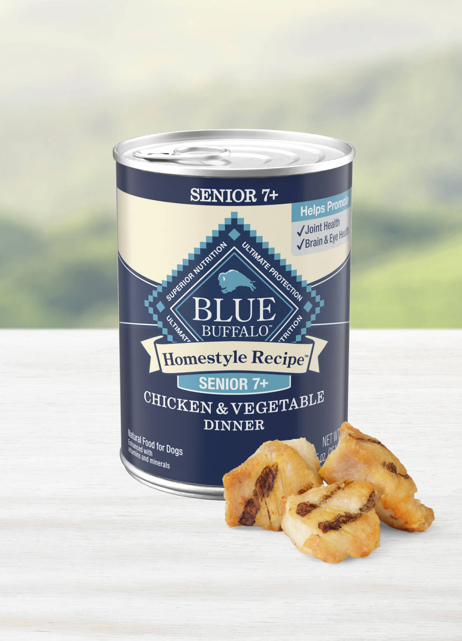 Bag of BLUE Homestyle Recipe Chicken & Vegetable Dinner Senior Dog Food