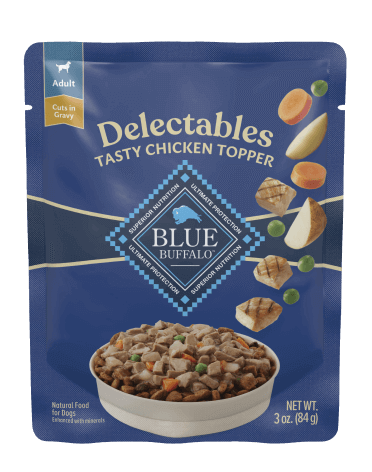 Blue Delectables Tasty Chicken Topper Adult Dog Wet Pouch