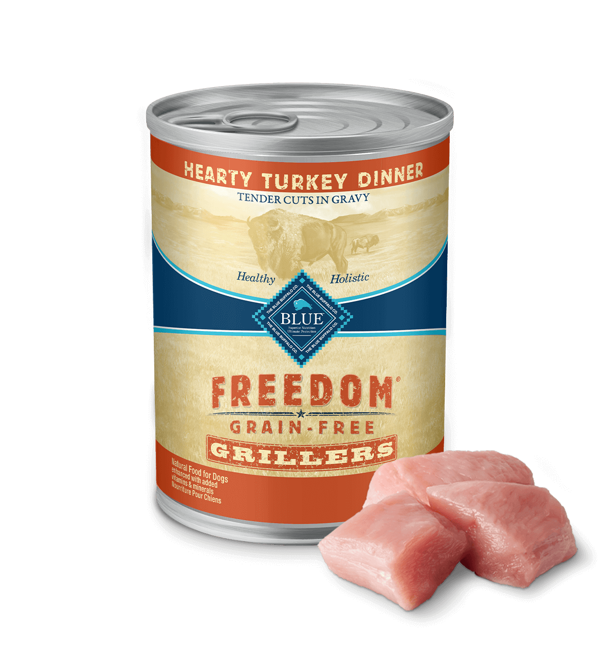 Can of wet dog food