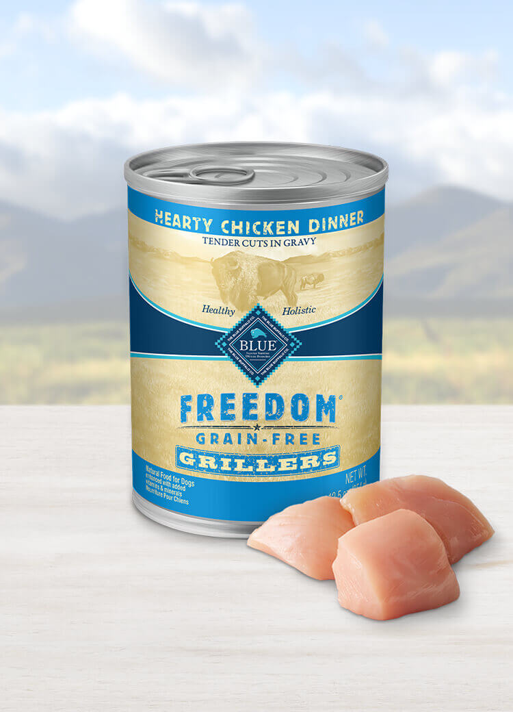 Can of wet dog food