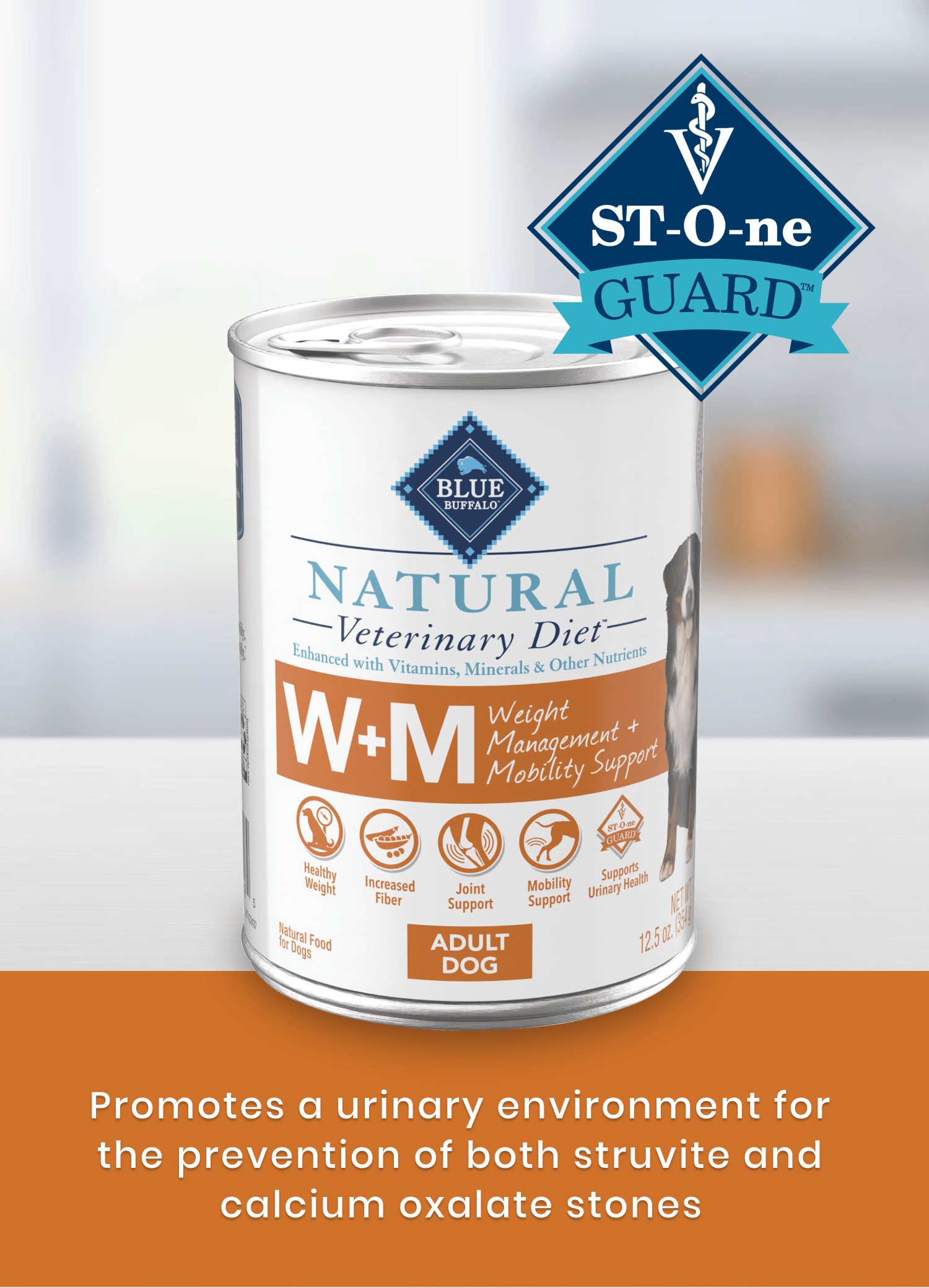 blue natural veterinary diet w+m weight management + mobility support dog wet food
